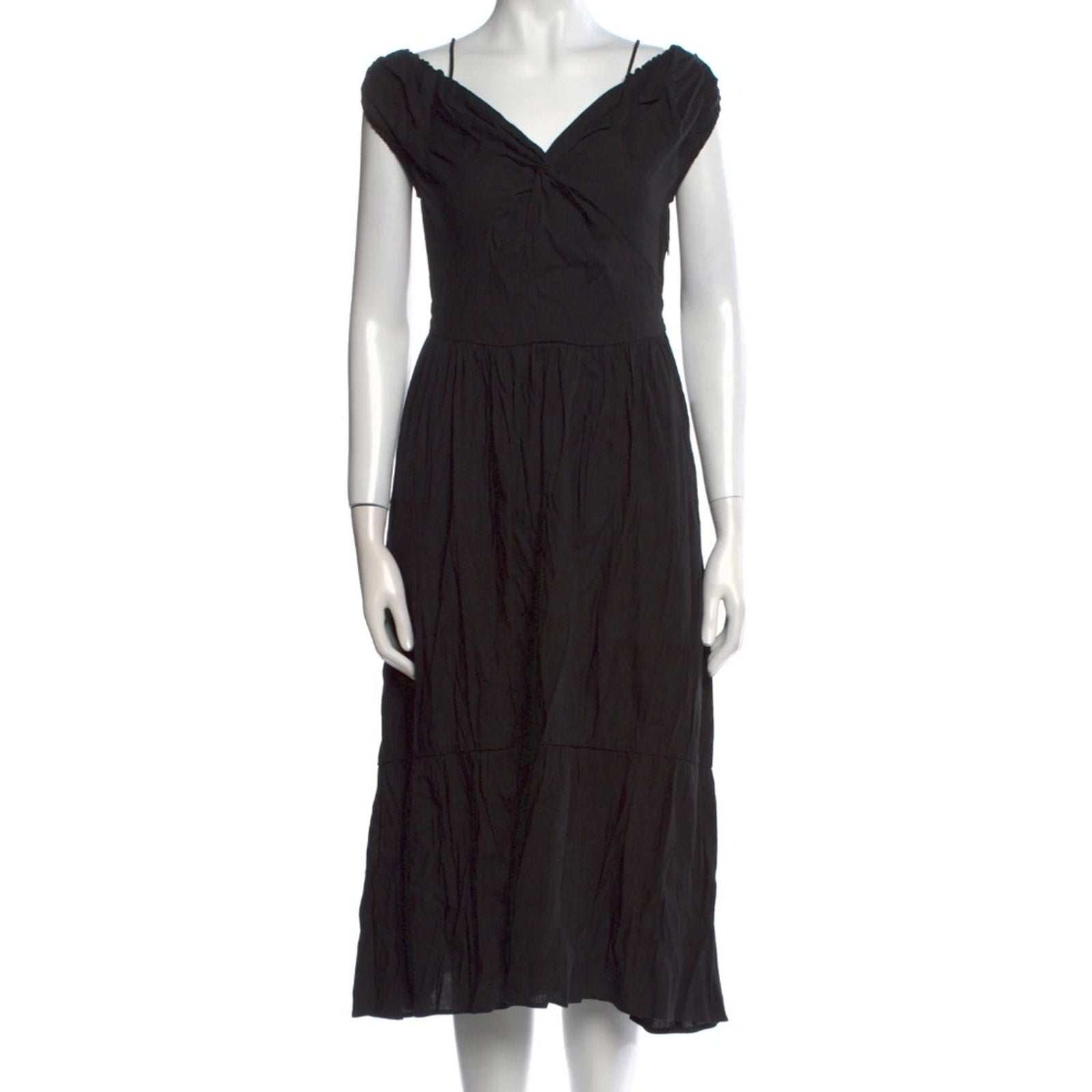 NWT VINCE Off Shoulder Twist Front Dress black V825151465 - size 2