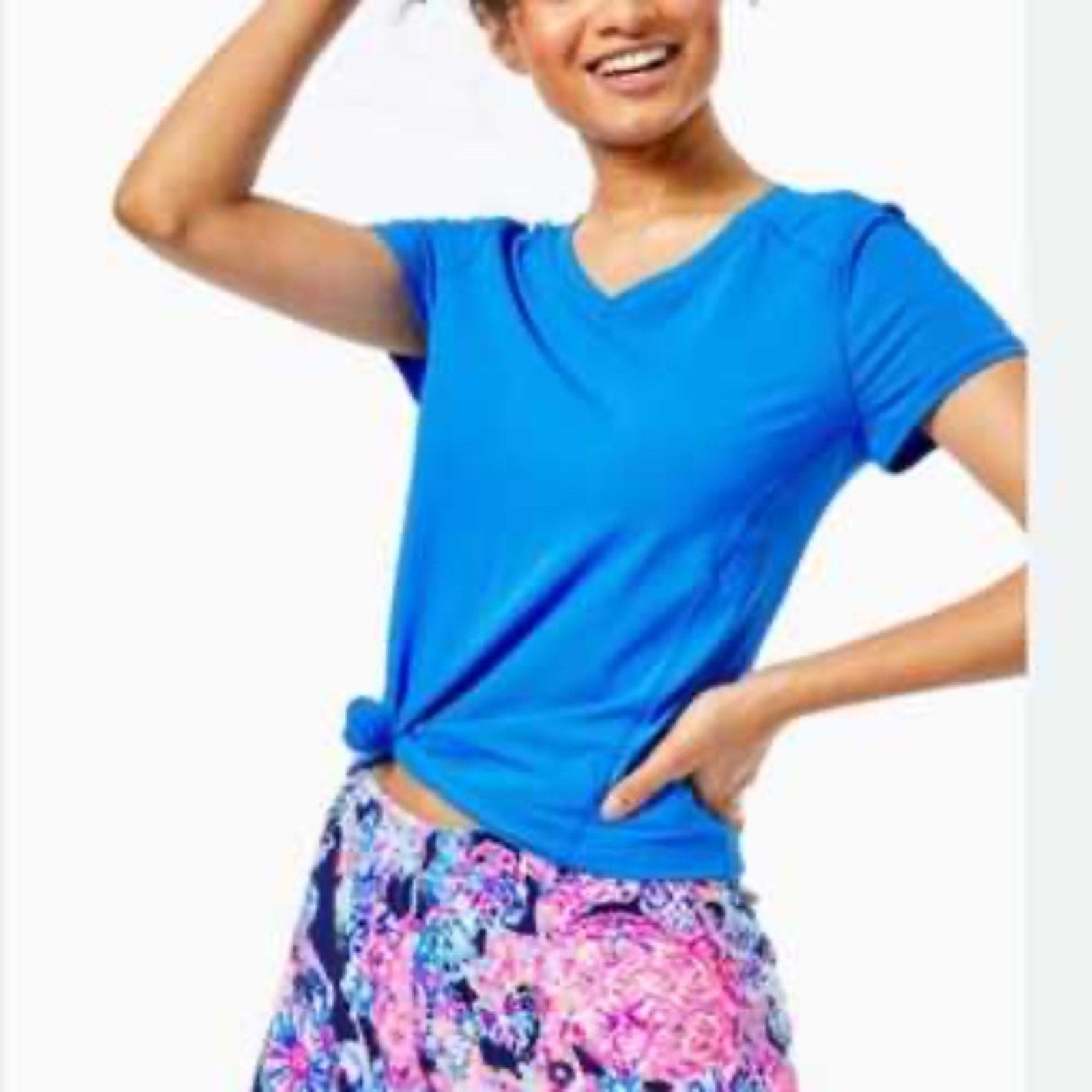 LILLY PULITZER Luxletic V Neck Performance top - size small