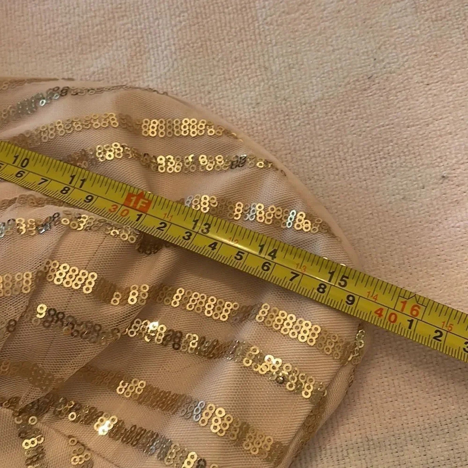 NWT Cache Gold sequin rule strapless dress - size 6