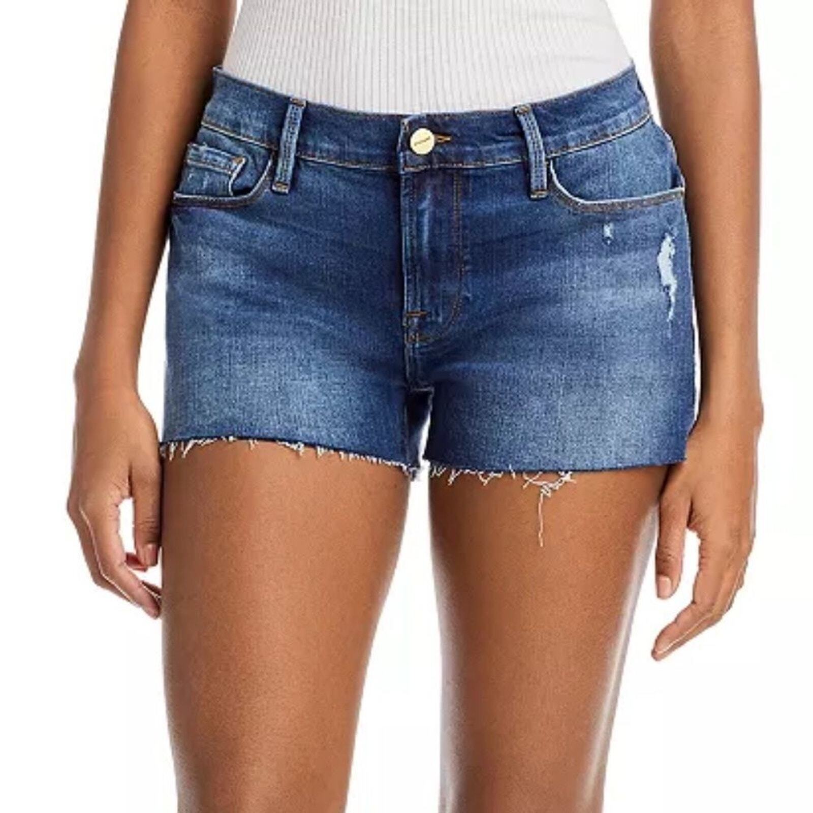 NWT FRAME Le Cut Off Jean Shorts in Azure - size 30