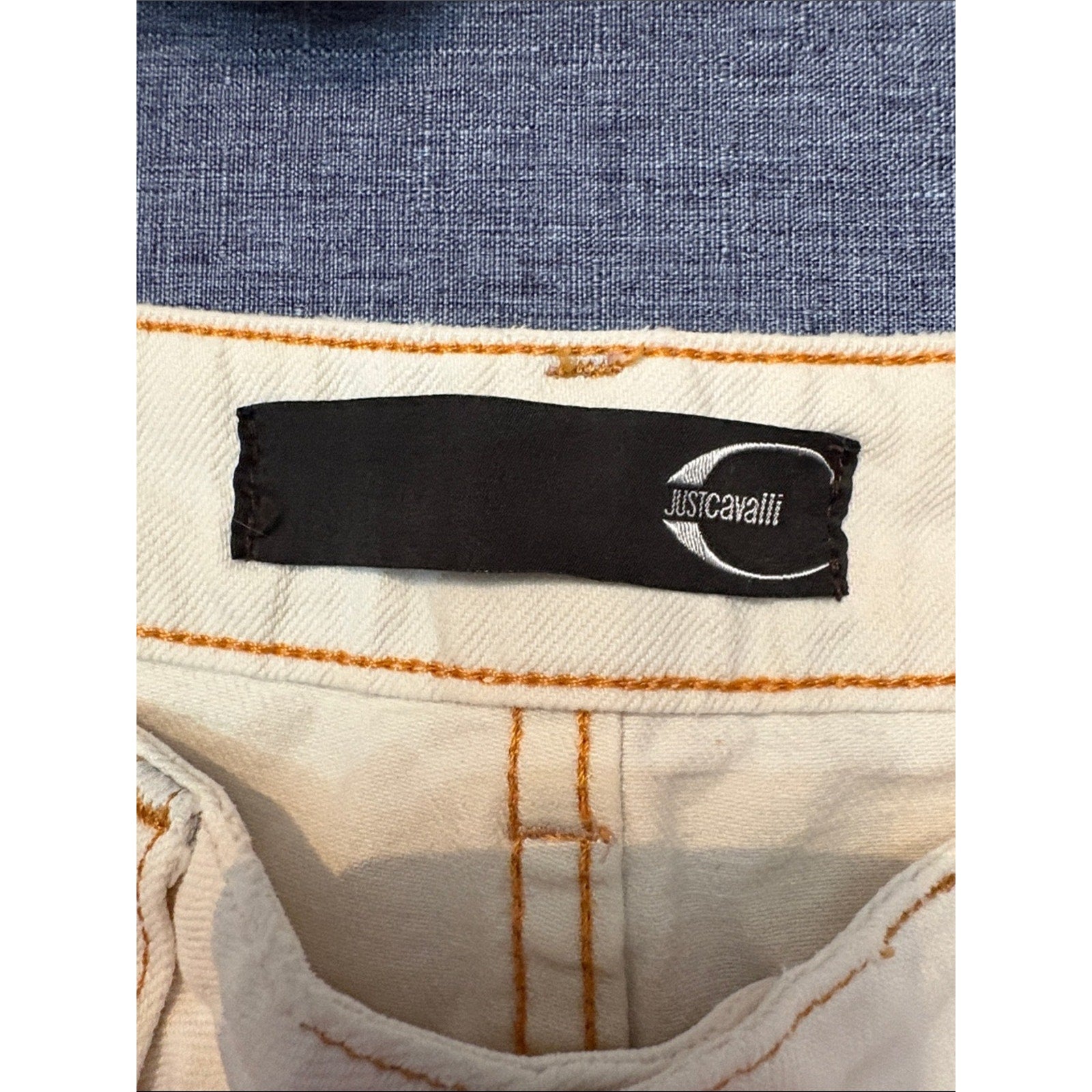 Just Cavalli Floral Straight Leg Embroidered Jeans - 27