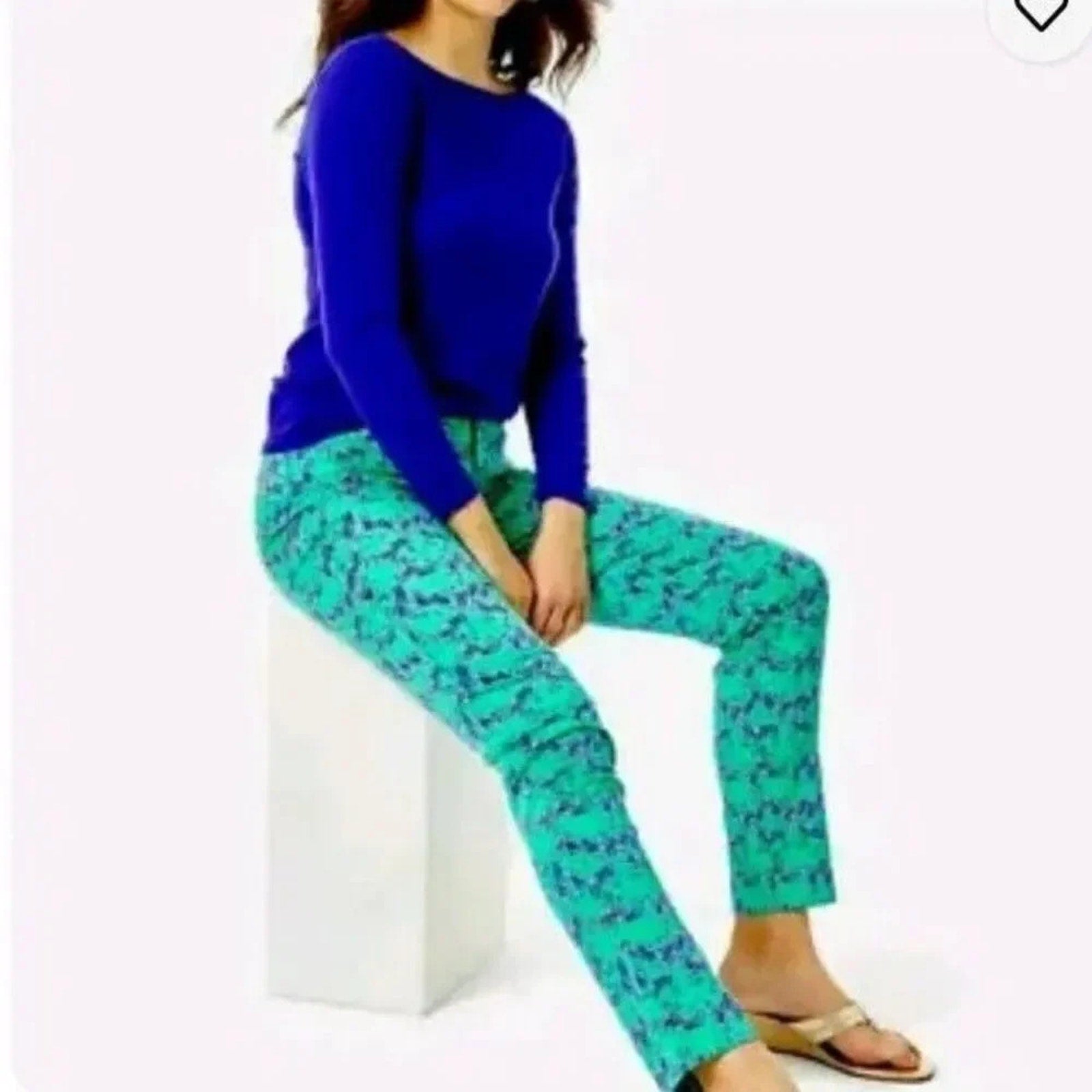 NWT Lilly Pulitzer Kelly Stretch Pants Heebee Zeebees $148 Size 00