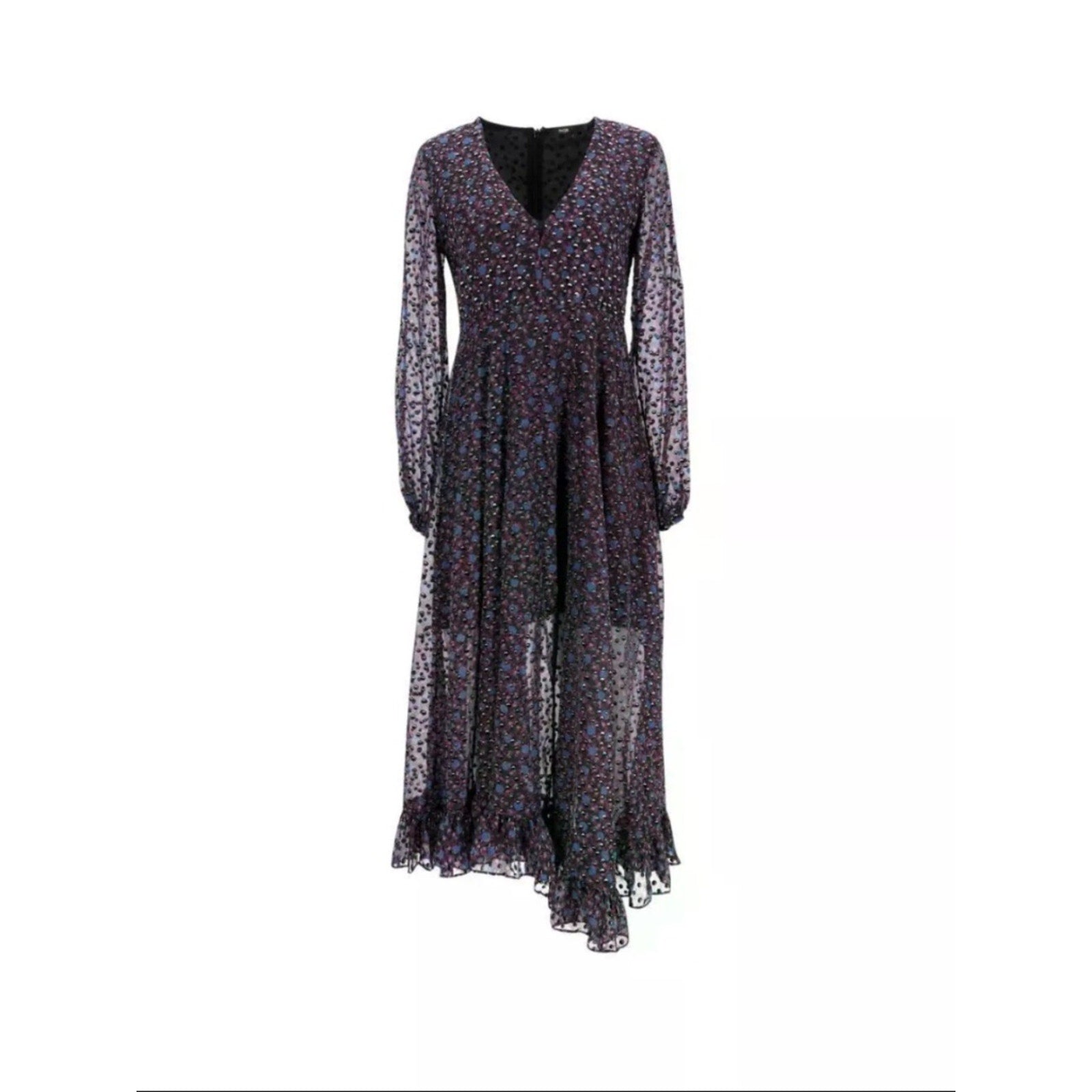 Maje Asymmetric long-sleeve Midi Dress - 3 (L) 🌟