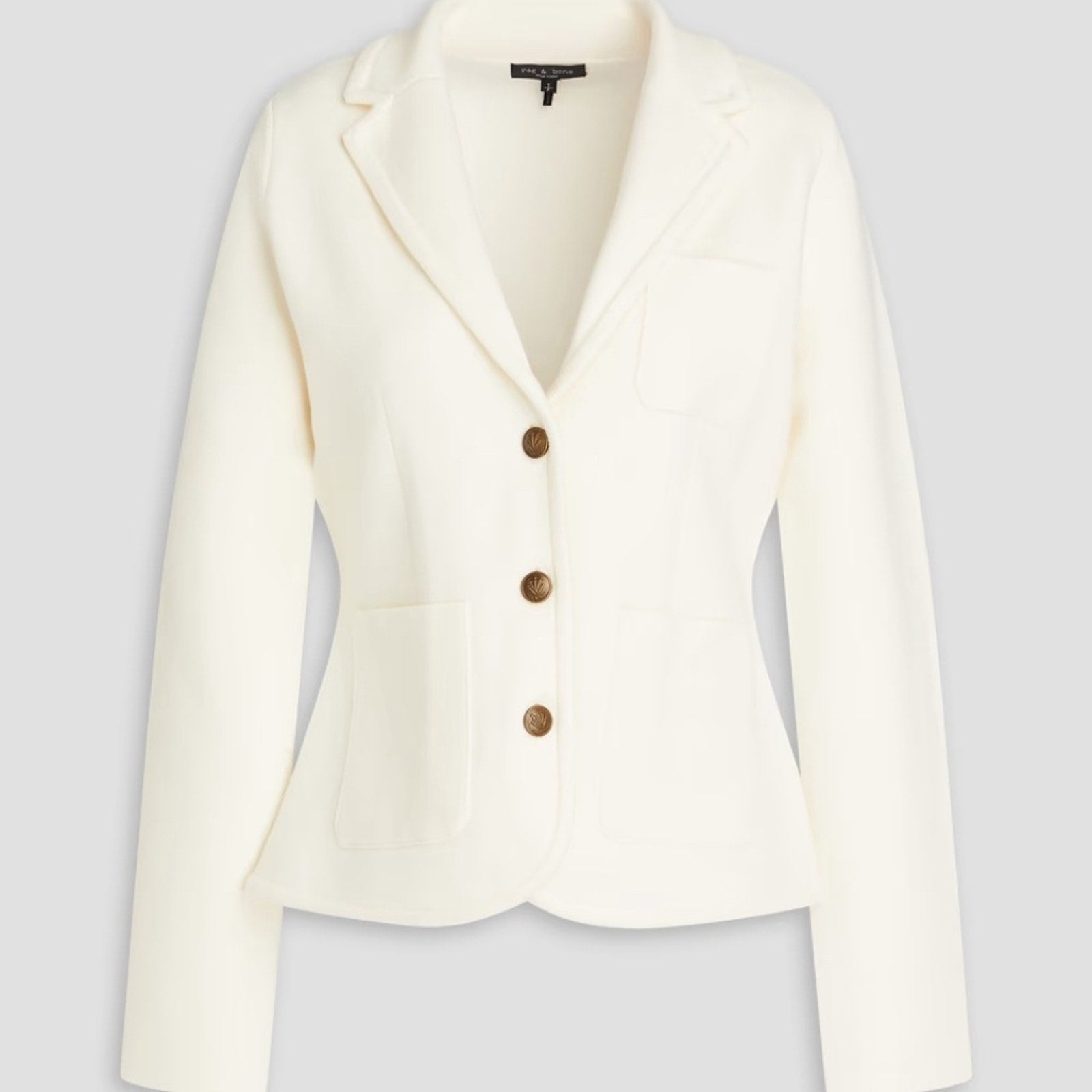 NWT RAG & BONE Alex Merino Wool-blend Blazer In Off White - size small
