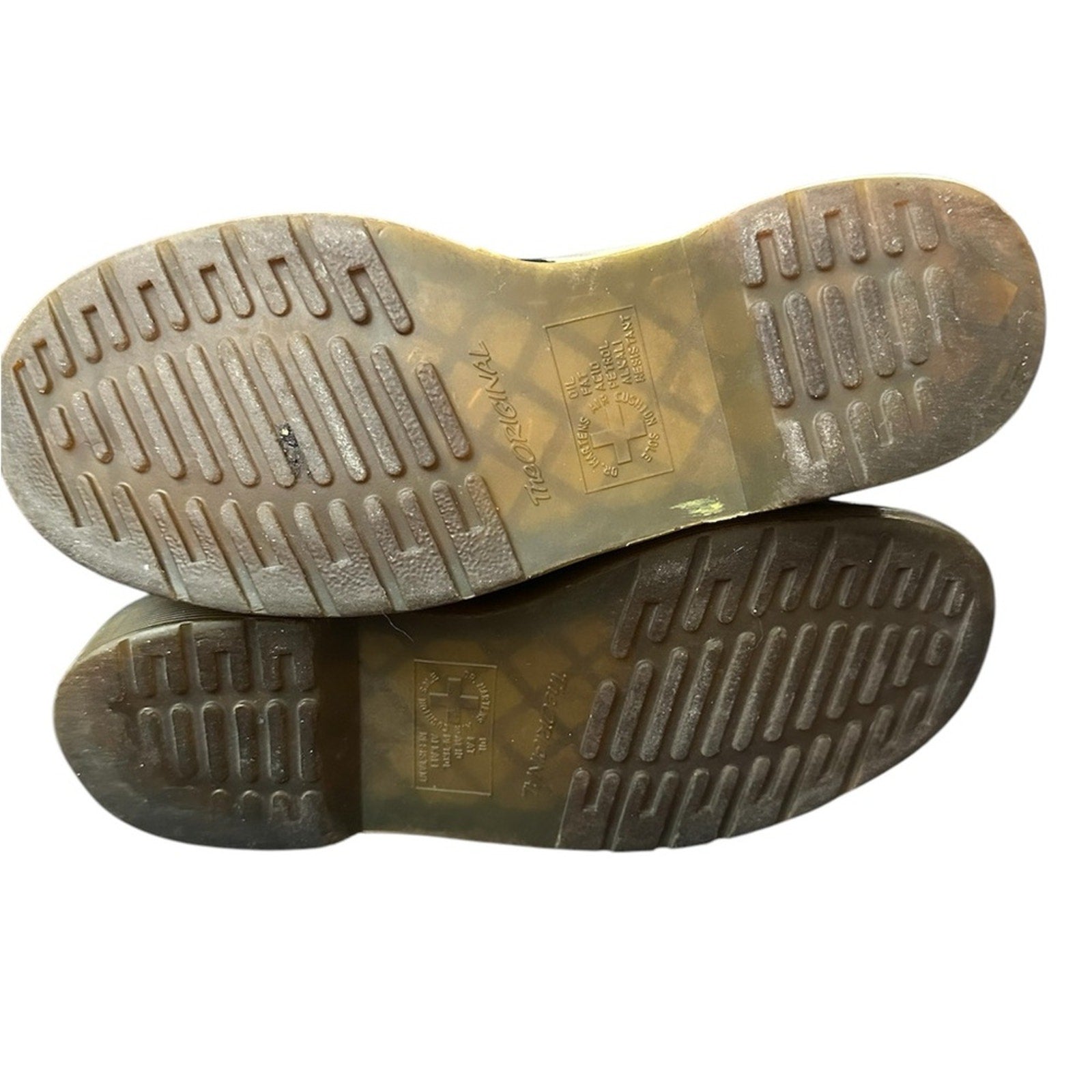 Dr. Martens 1b89 Logo Black/Yellow Leather Boots - 9