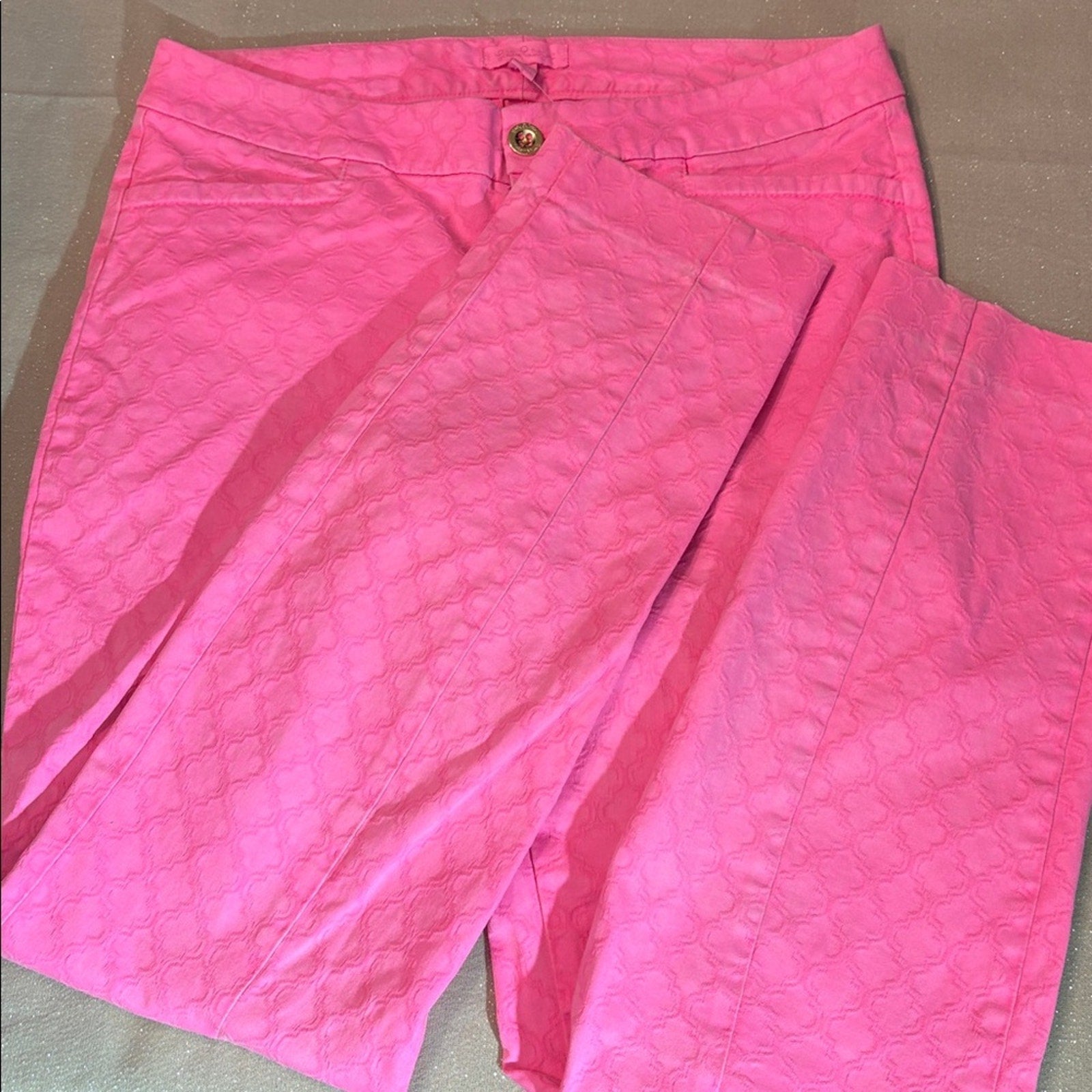 Lilly Pulitzer 29" Kelly Textured Ankle Length Skinny Pant - size 6