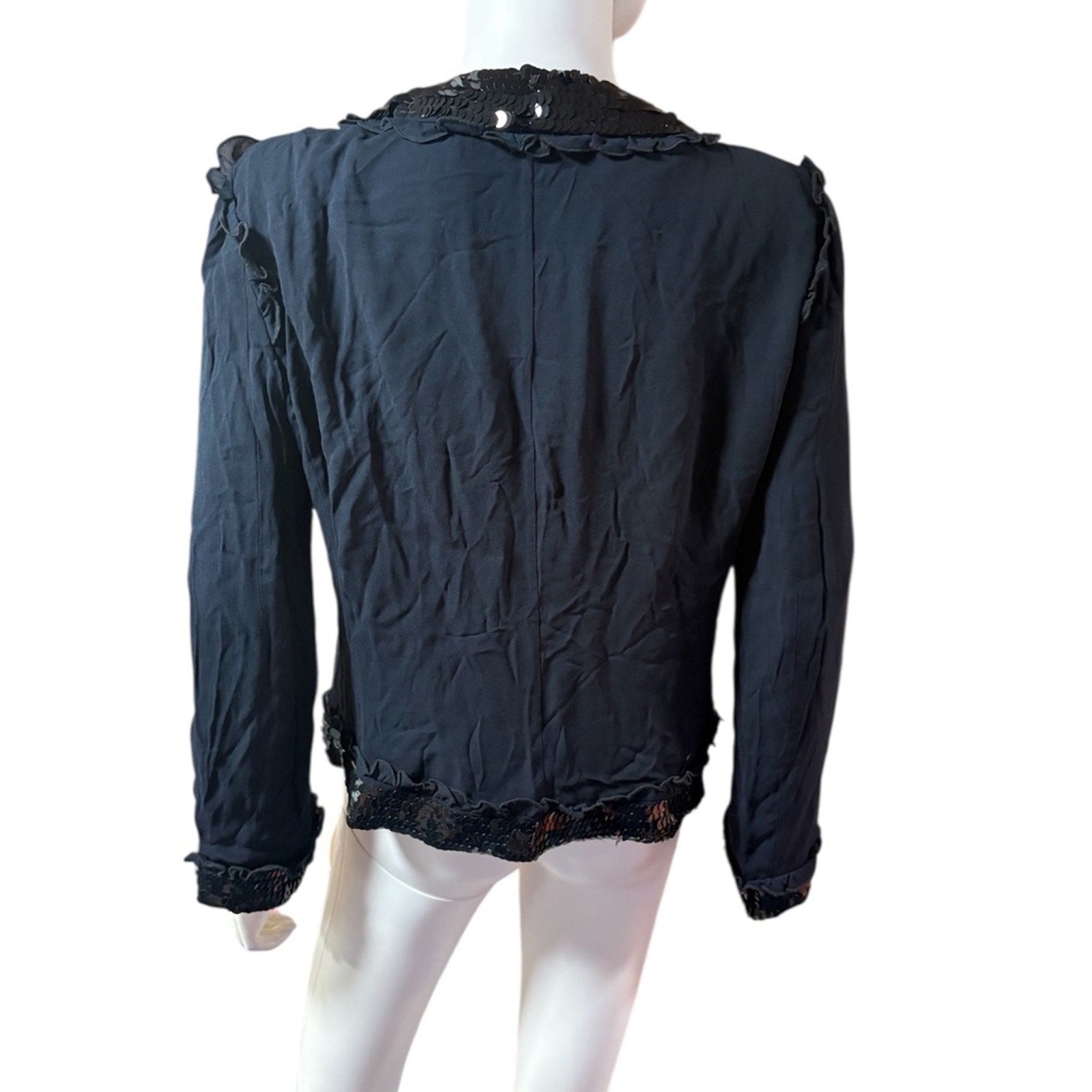 Vintage Moschino Sequin Trim Cardigan Blouse - 12