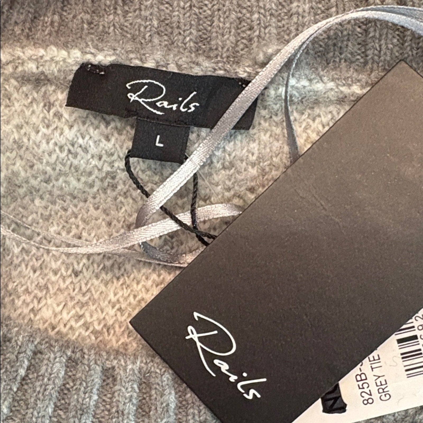 NWT Rails Women's Gray Virgo Tie Dye Wool-Blend Pullover Sweater - size Large