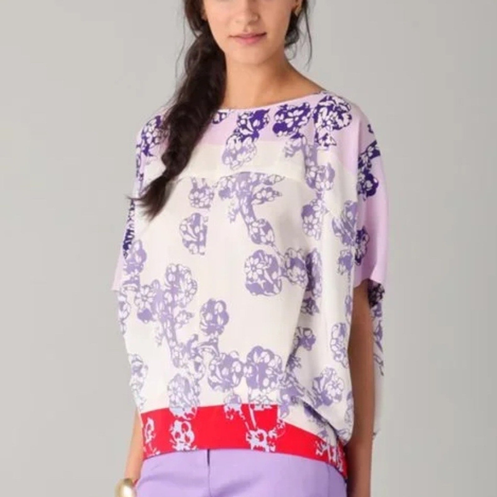 Diane Von Furstenberg Landy Silk Blouse - size P