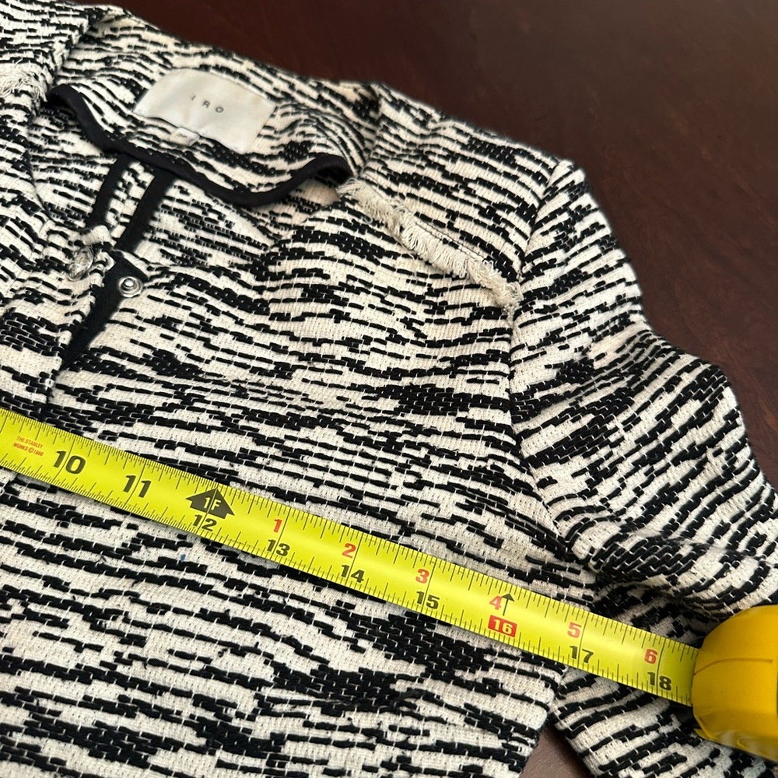 Iro Tweed Pattern Evening Jacket - size 36 (US size 4 or small)