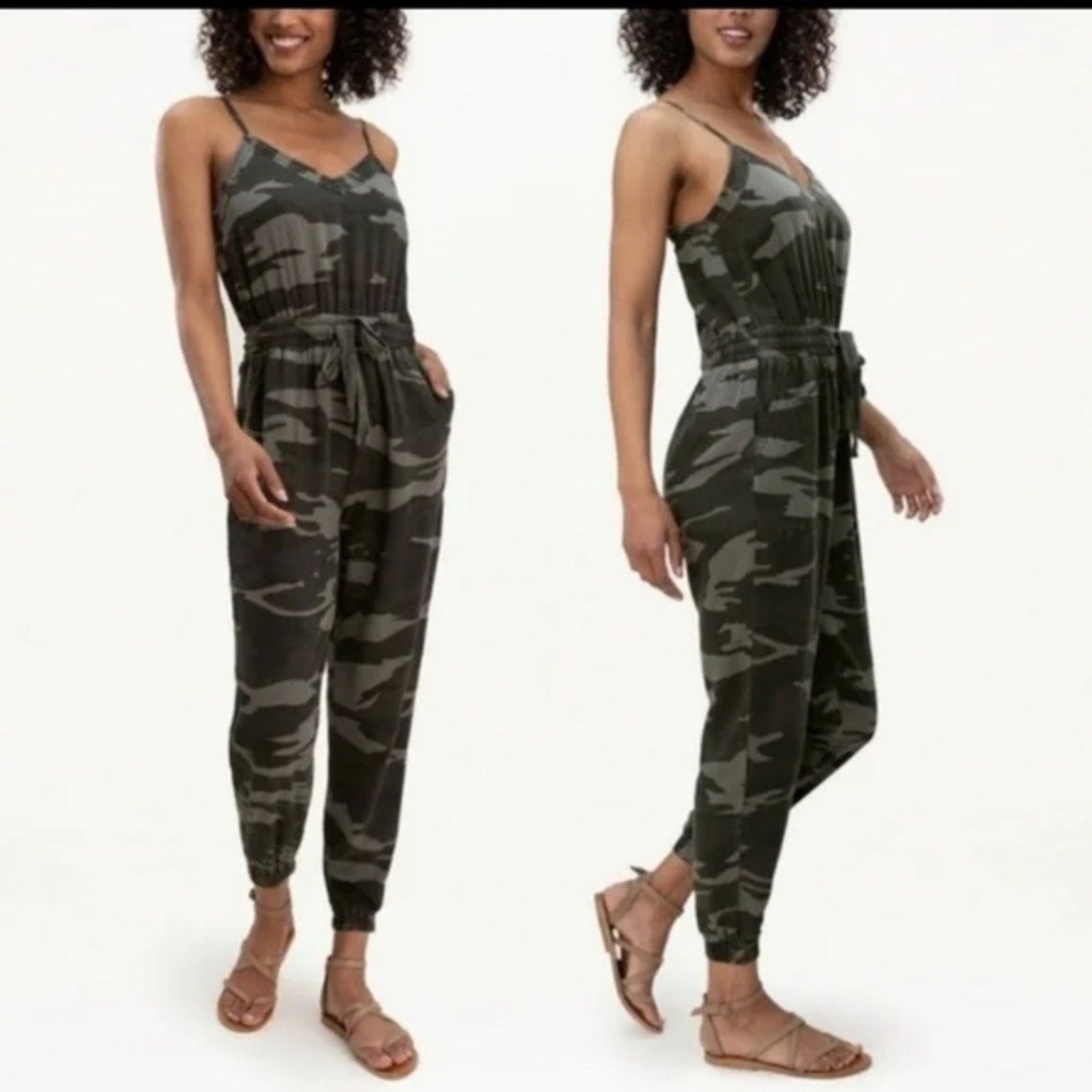 Splendid Jetsetter Camo Jumpsuit - size XL