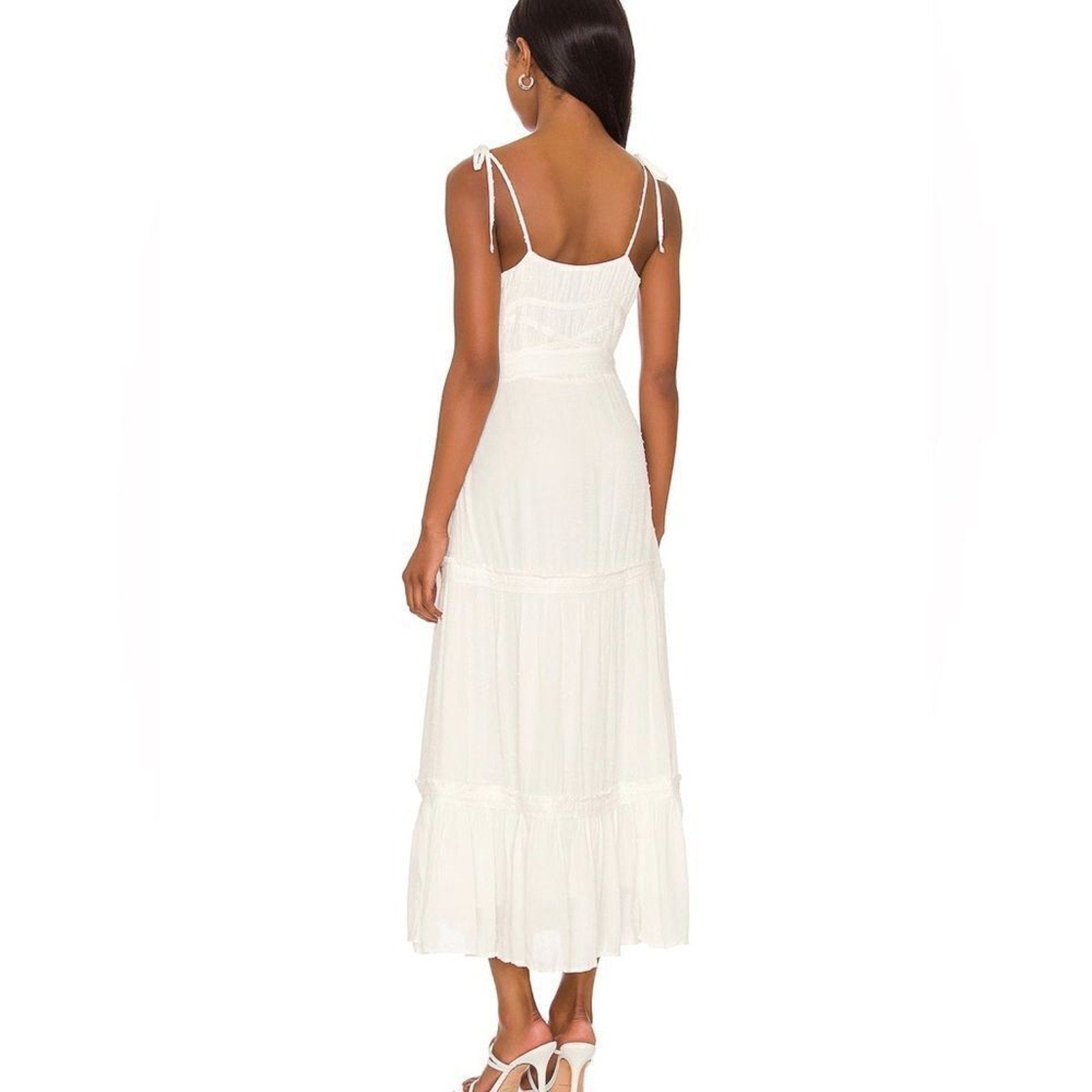 NWT Paige Inesa Midi Dress in White - size large
