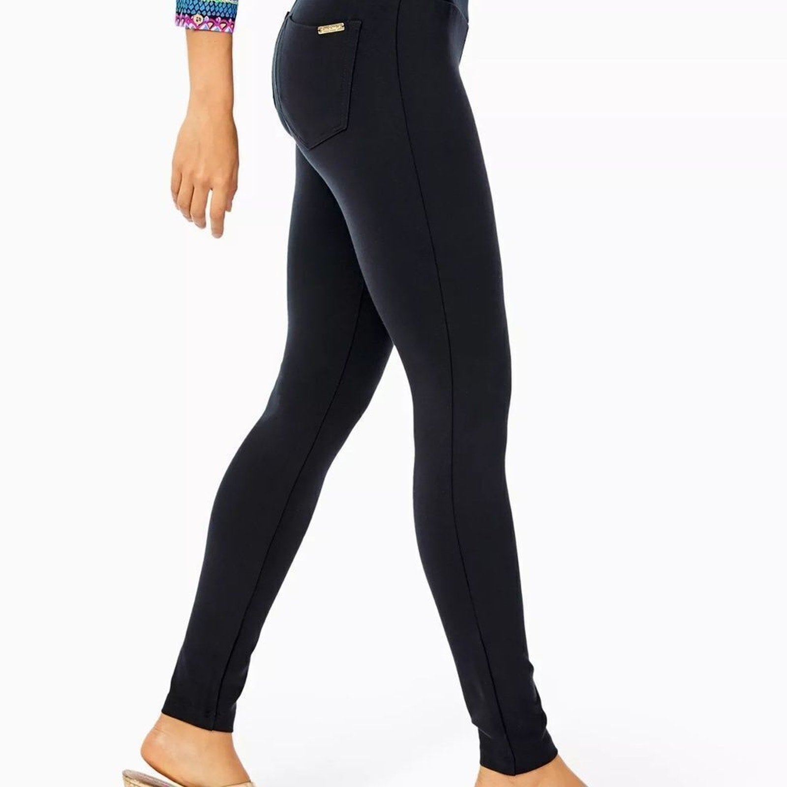 NWT LILLY Pulitzer 29" Mia Low-Rise Legging Onyx