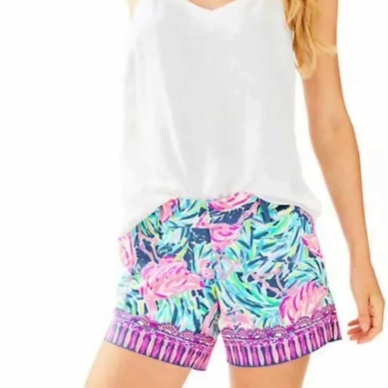 Lilly Pulitzer 5 Callan Shorts Flamenco Beach Engineered - size 6