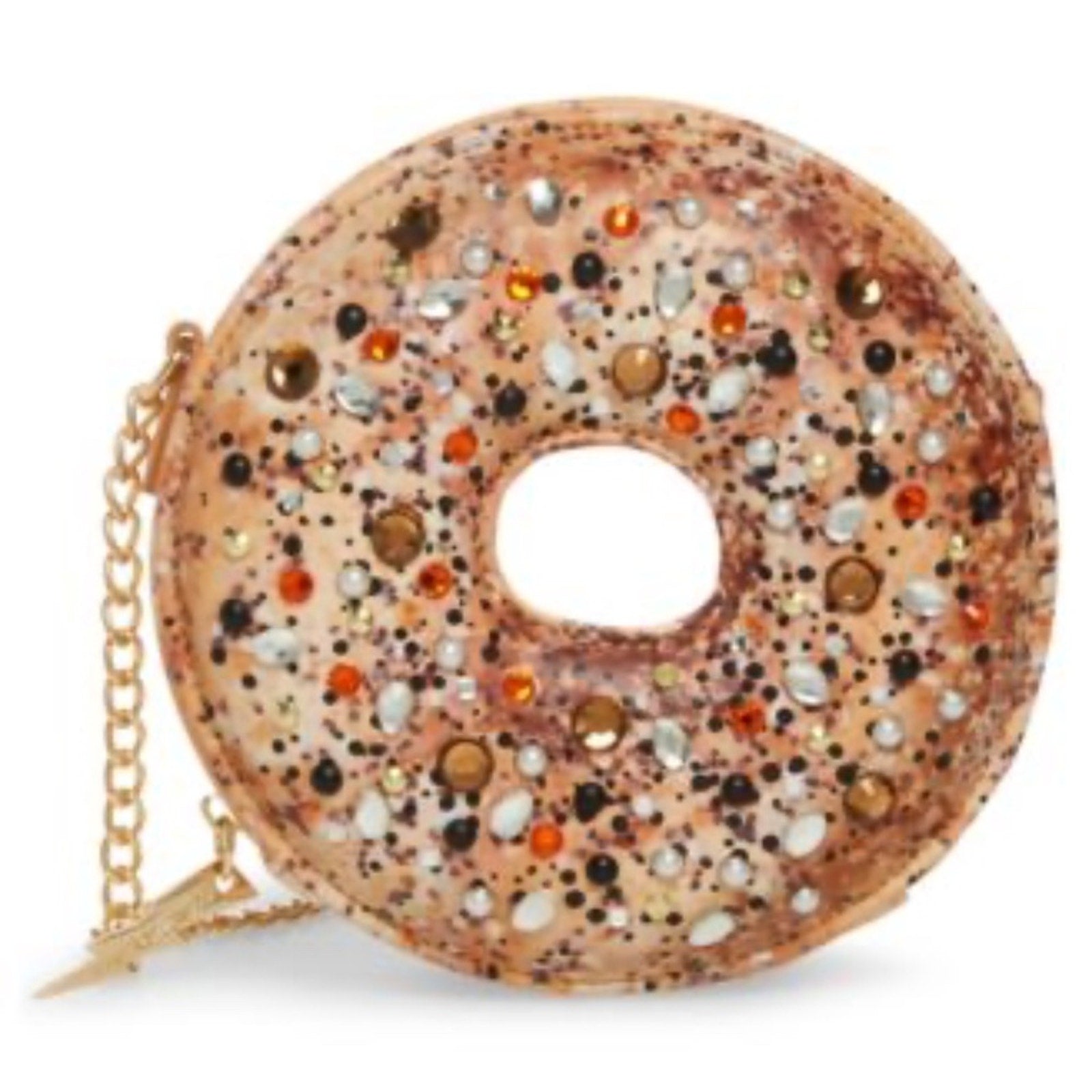 NEW Betsey Johnson NOVELTY Kitsch I'm Everything Bagel Crossbody Bag