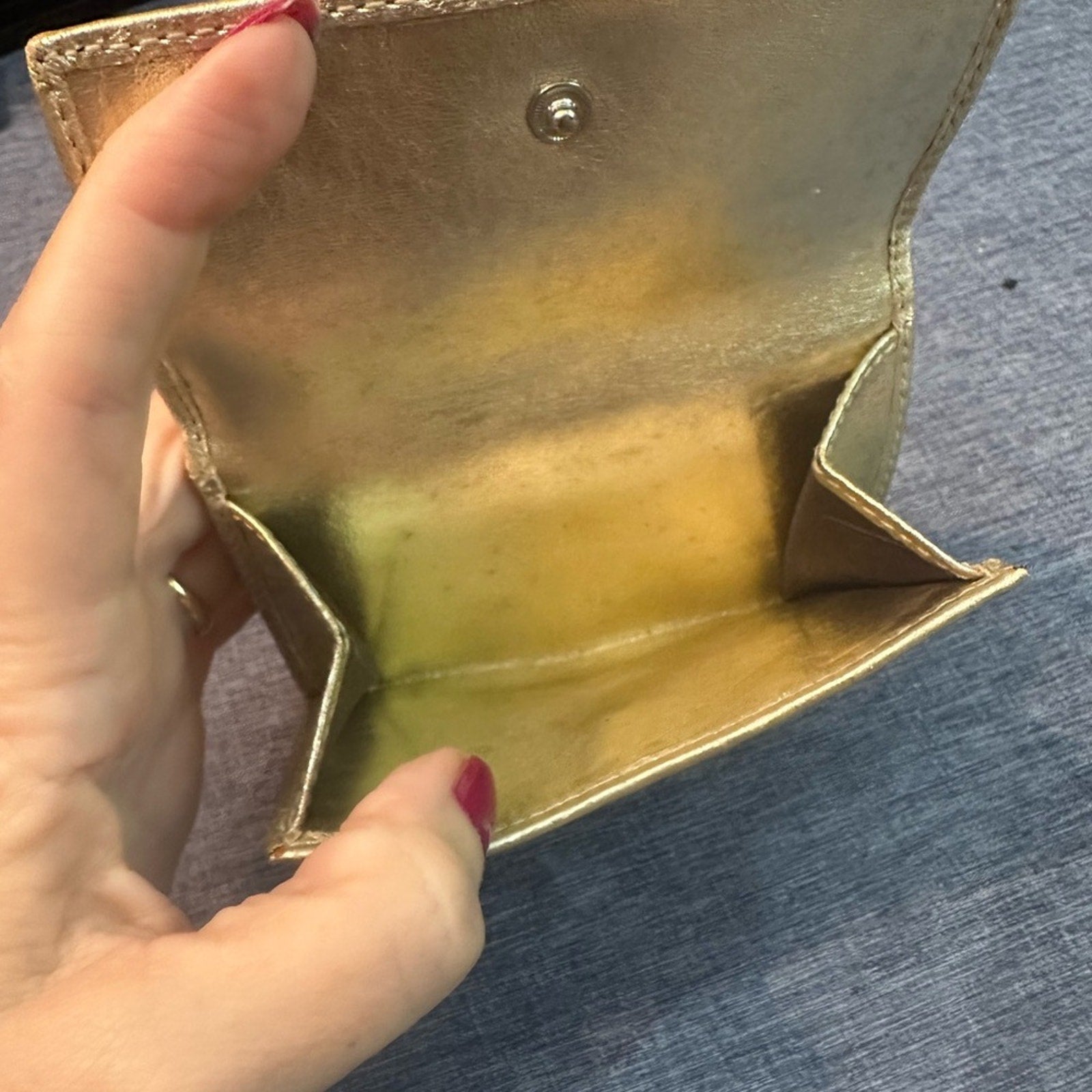 Coach vintage gold wallet Y2K