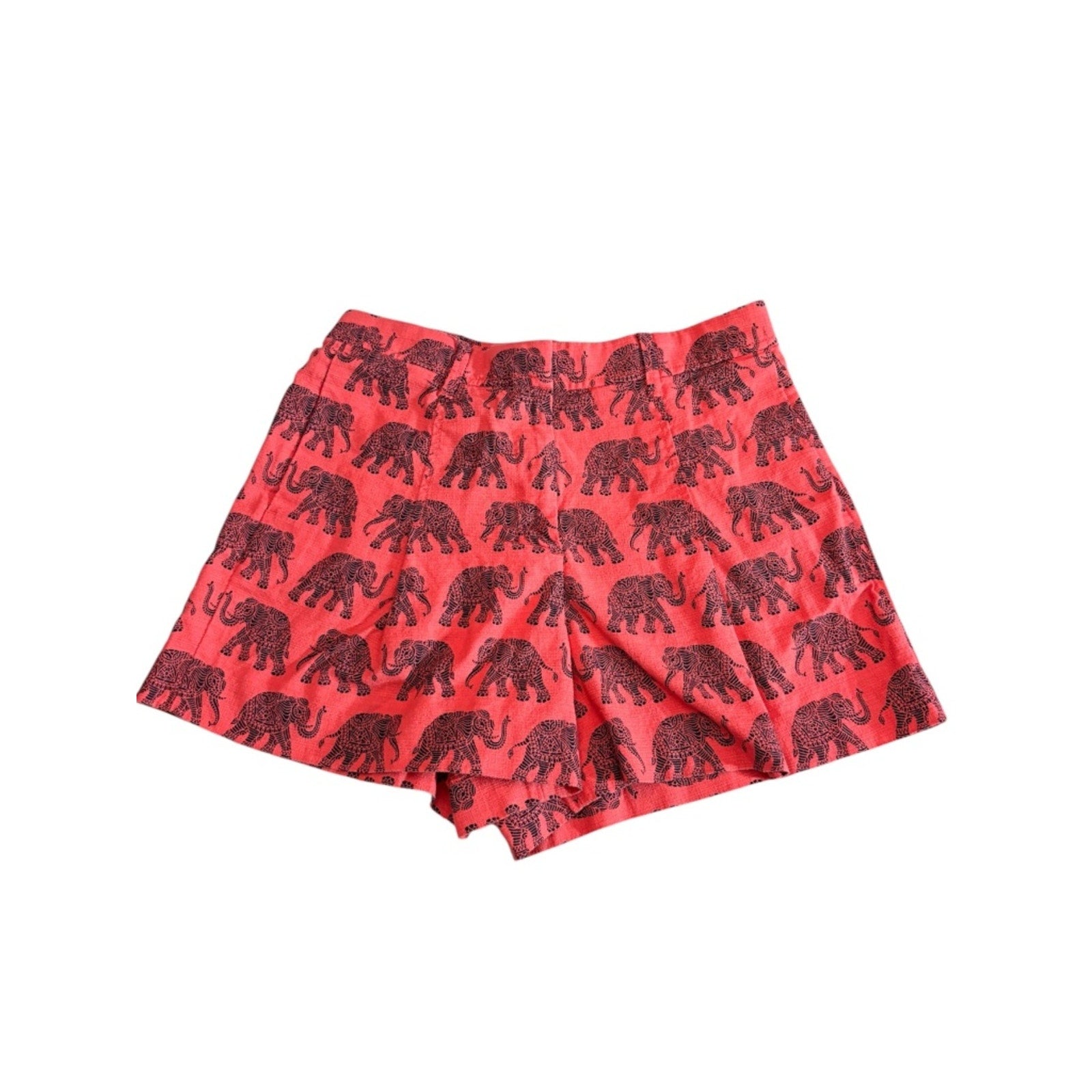 J. Crew Elephant Print Red Shorts - 8