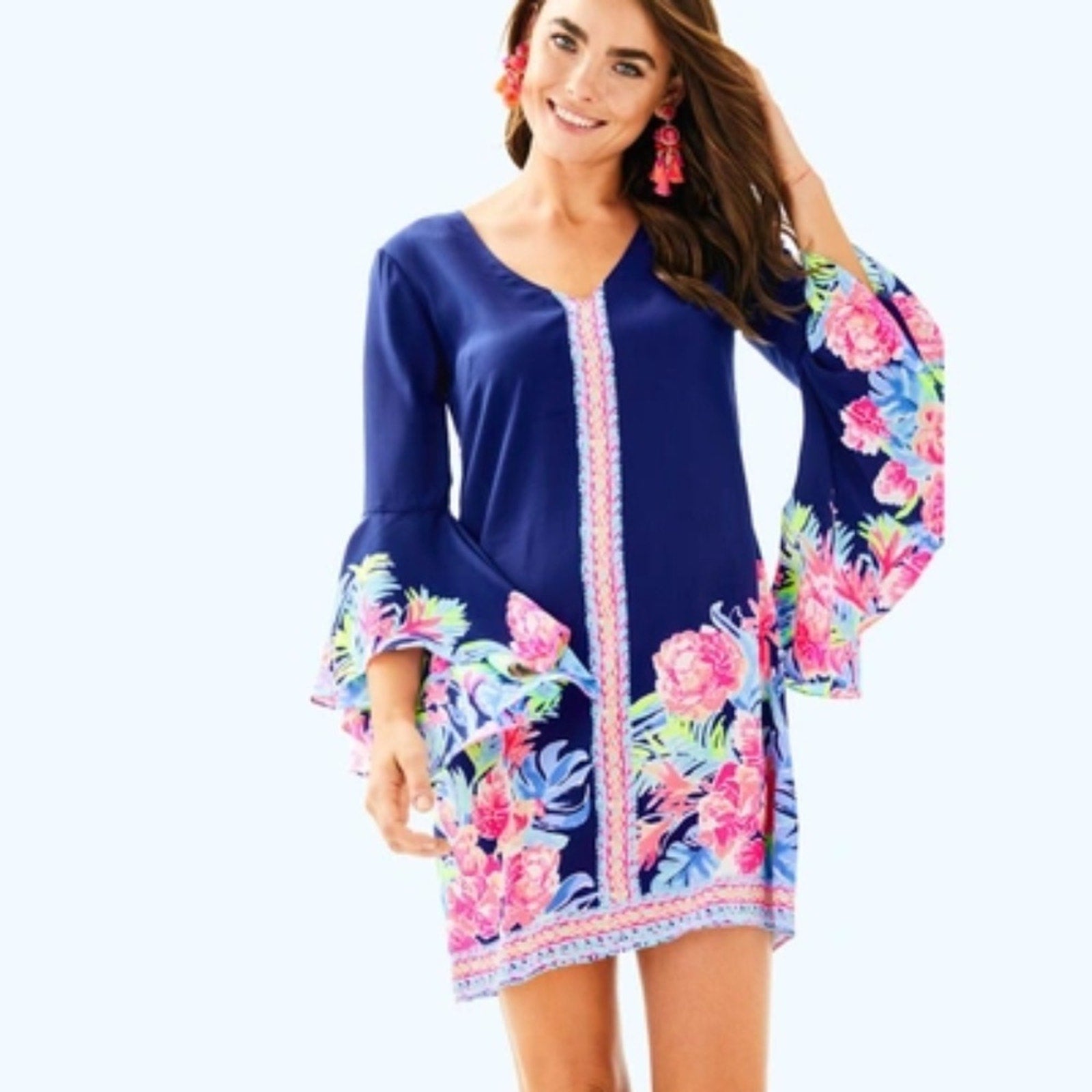 Lilly Pulitzer Tropicolada Rosalia Silk Dress Womens Size 2
