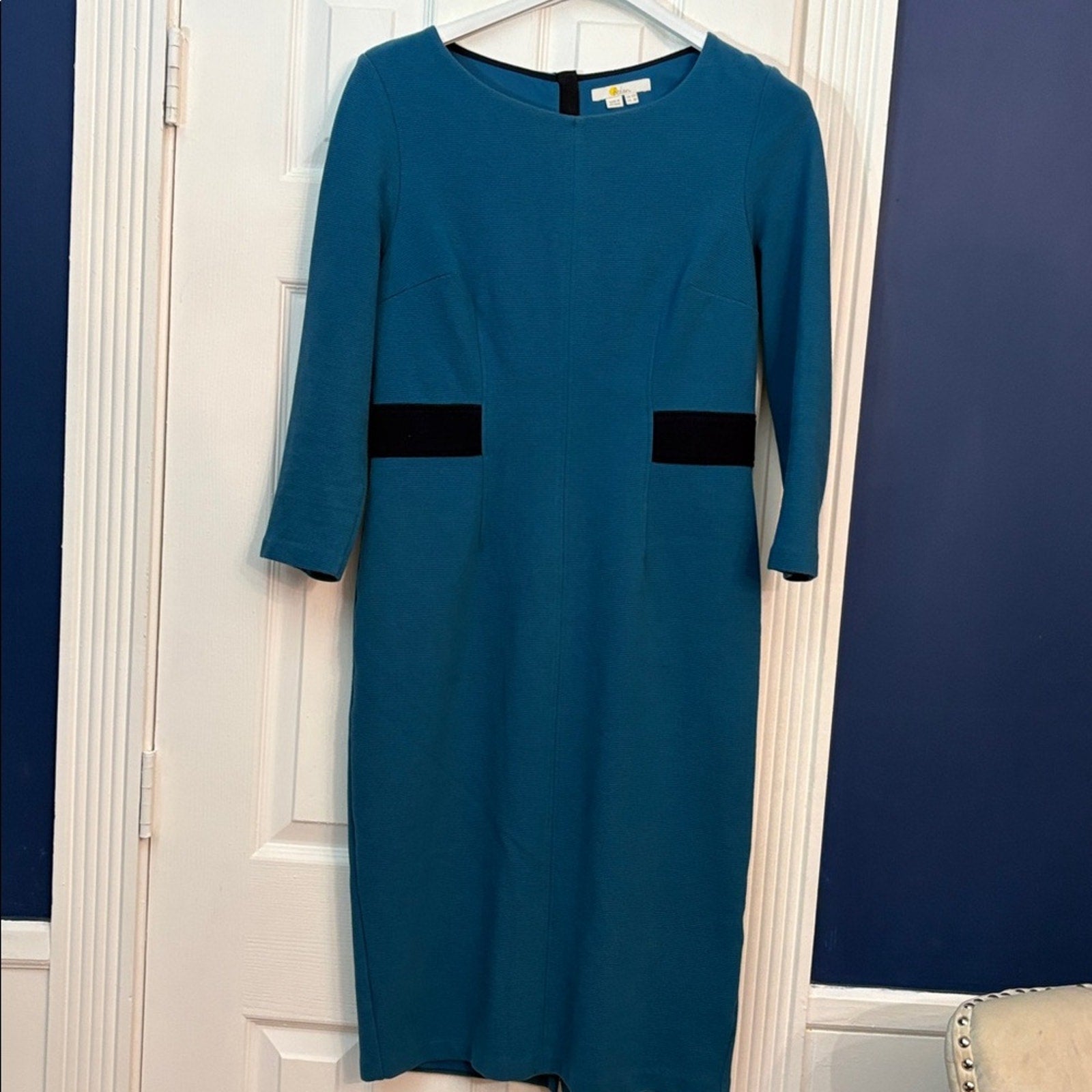 Boden London Laura Ottoman Dress in Drummer Blue - size 8 R