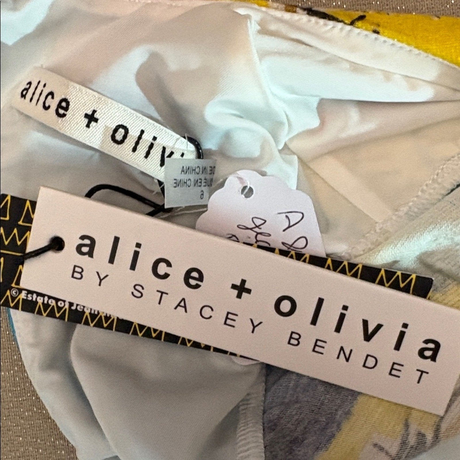 NWT ALICE + OLIVIA A+O X BASQUIAT DELORA MAXI DRESS - size 6