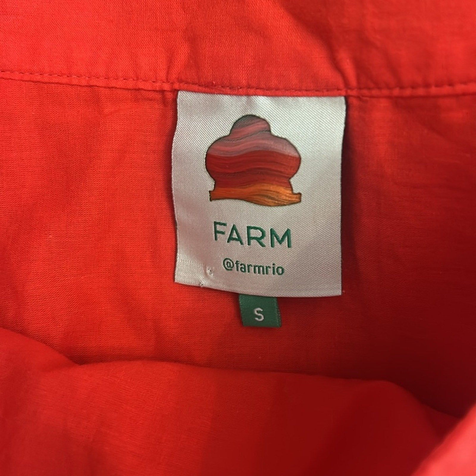 Farm Rio Women’s Red A-Line Tiered Pineapple Mini Skirt - size small