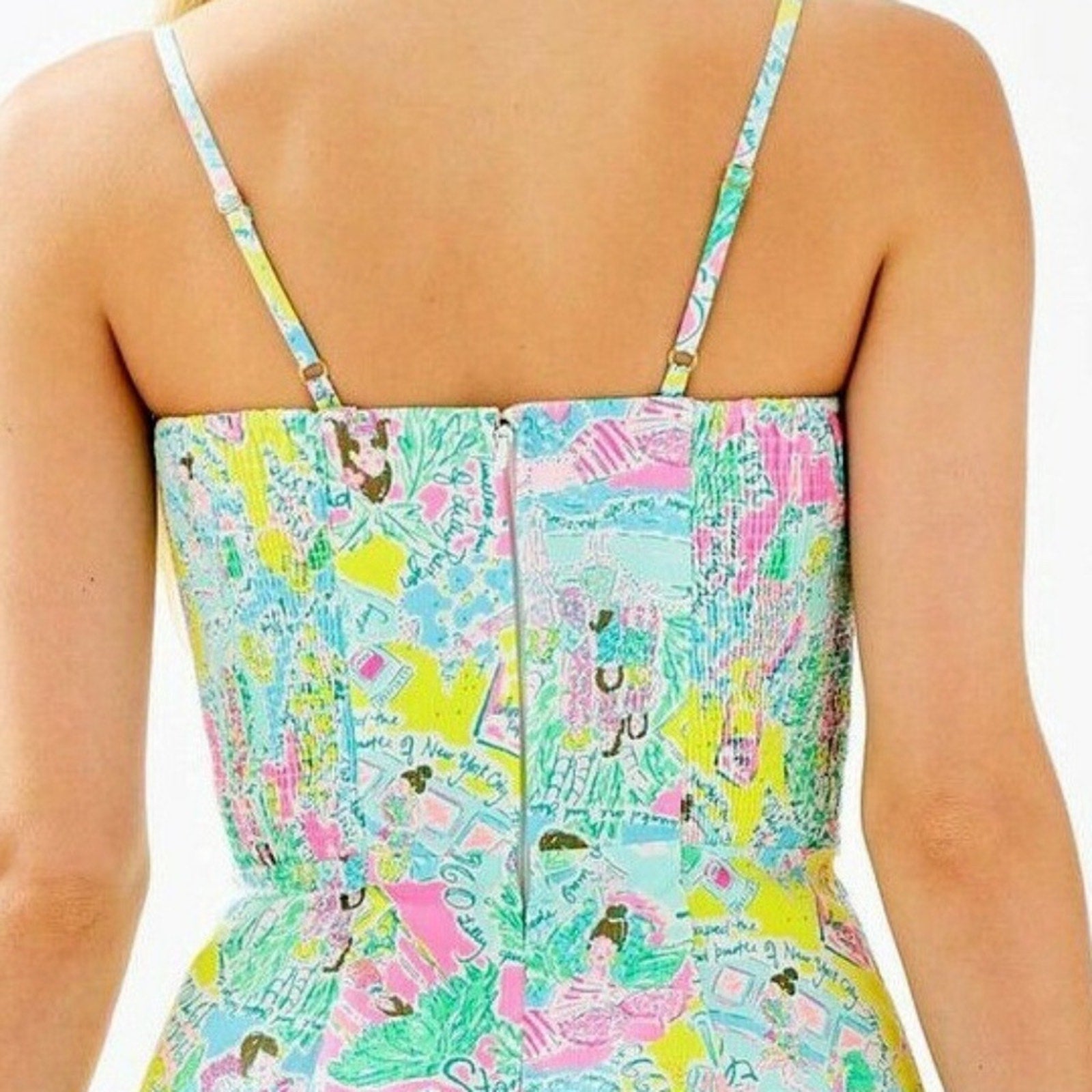 NWT Lilly Pulitzer Jesse Pop Up In The Beginning Ruffle Dress Short Romper - 10
