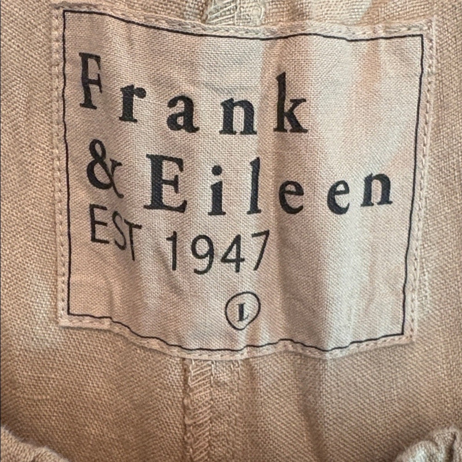 NEW Frank & Eileen Maisie 100% Linen Wideleg Pull-On Pants Coastal Beach - large