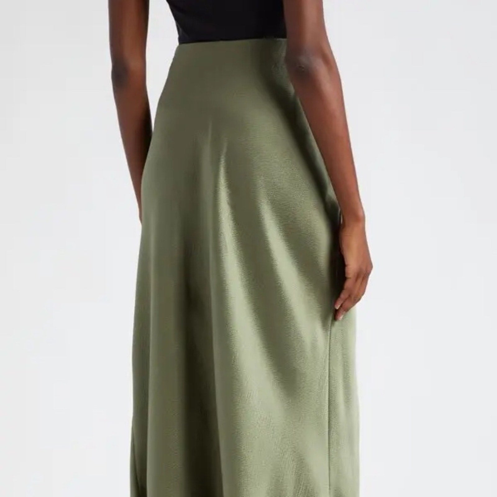 Xirena Audrina Textured Silk Skirt In Serpentine - size Large - NWT