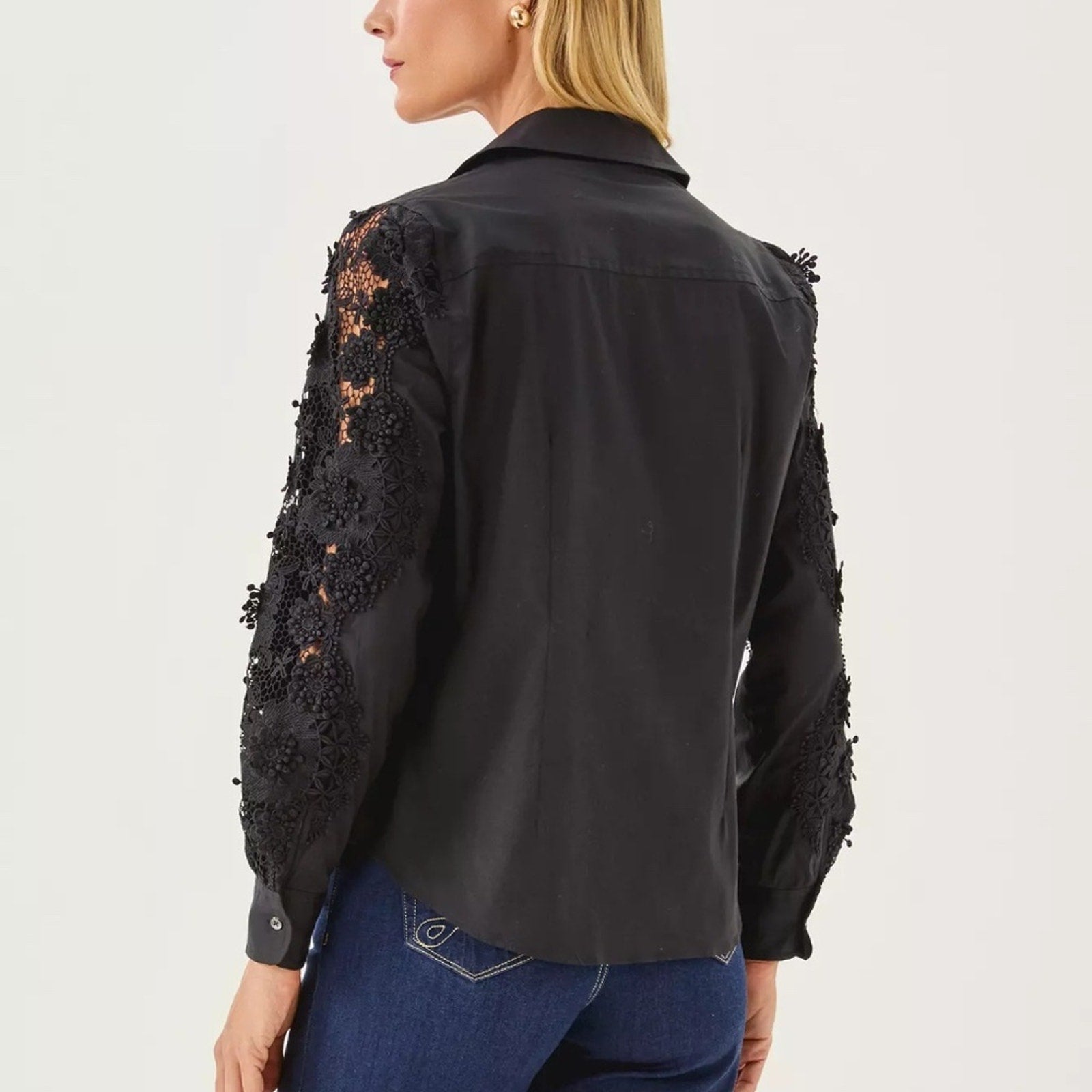 NEW Lilly Pulitzer The Lace Lilly Shirt - size L