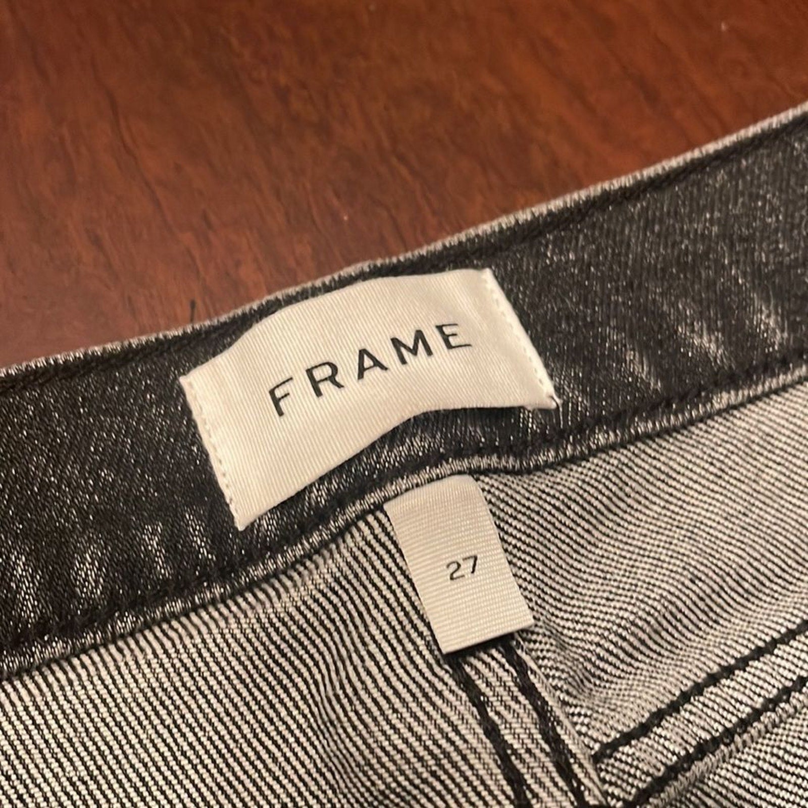 NWT FRAME - LE HIGH SKINNY CROP CHROME NOIR size 27