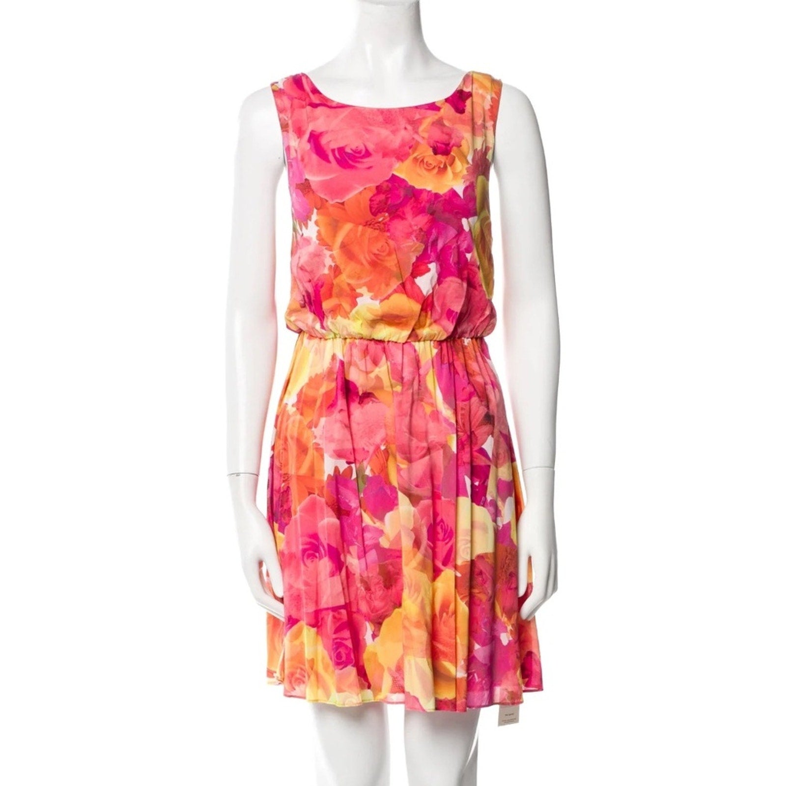 NWT Alice + Olivia Silk Watercolor Floral Summer Dress - size small