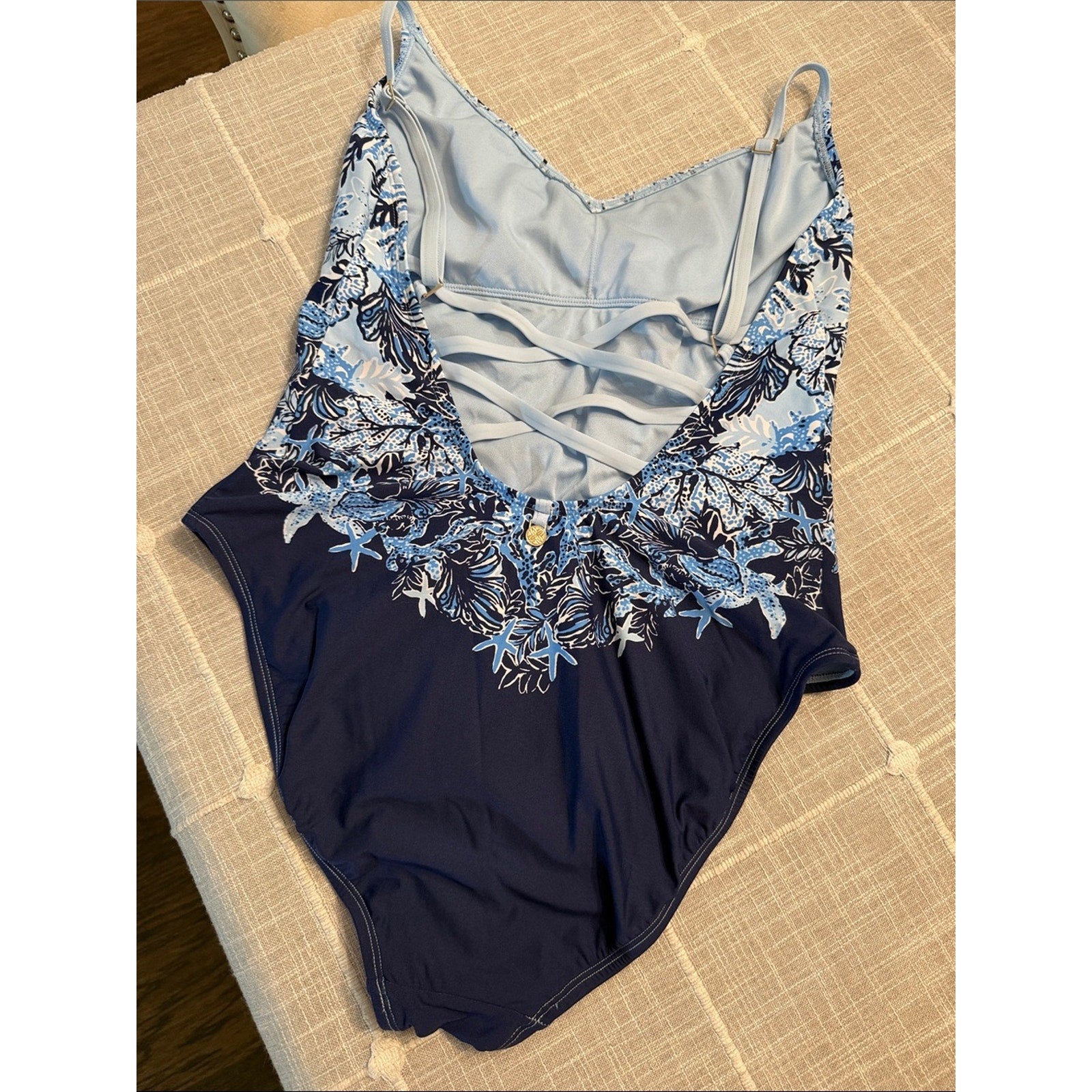 LILLY PULITZER Womens Klynn One-Piece Swimsuit - 12 🌟