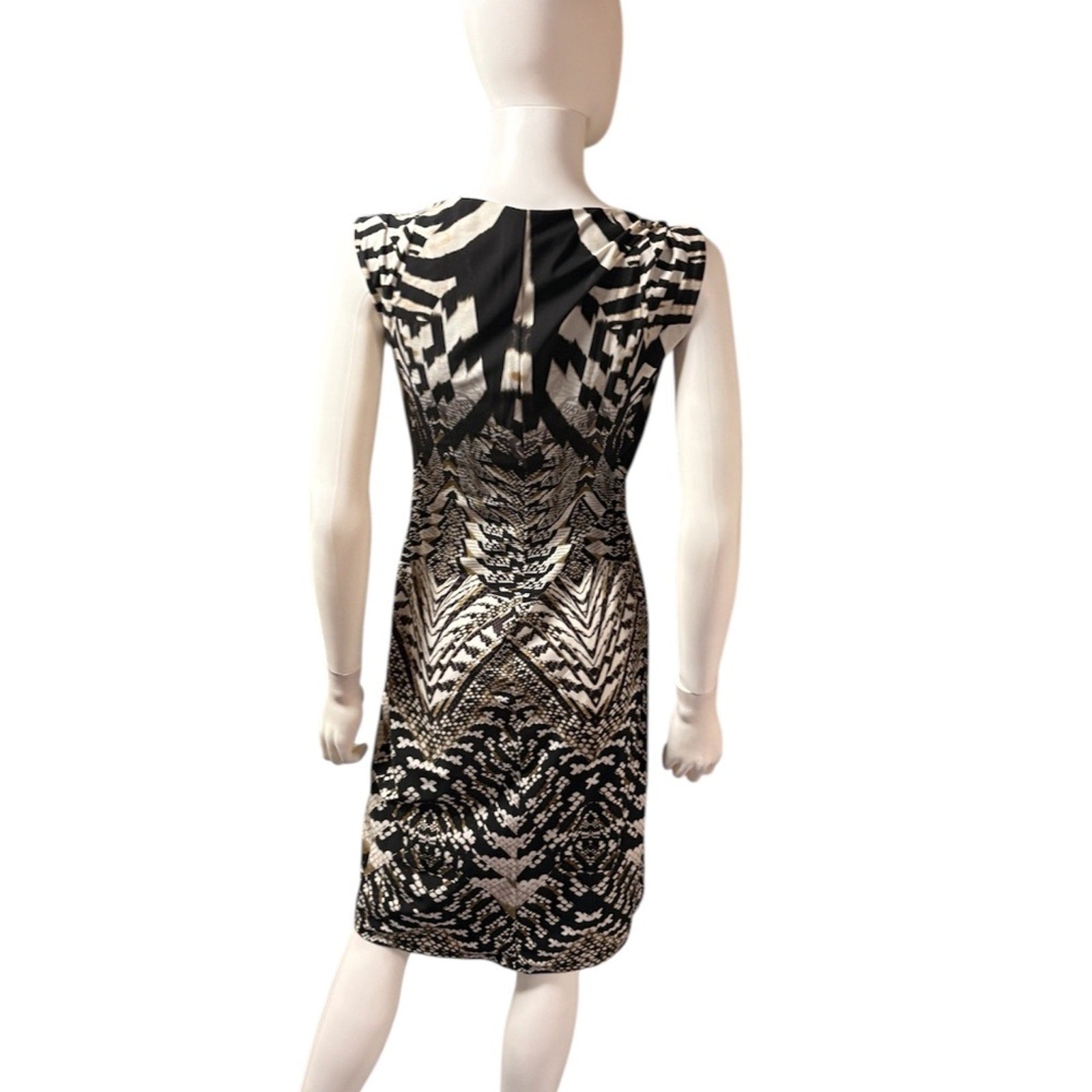 Roberto Cavalli Snake Aztec Print Midi Dress - 46 (XL)