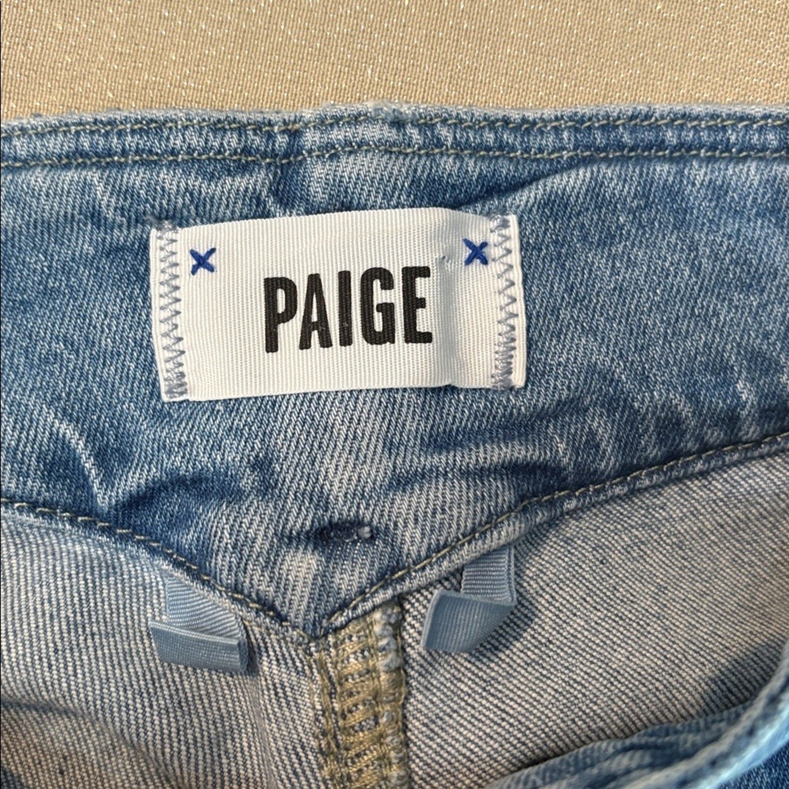 Paige Denim Sarah Straight Ankle Jeans Rumee Pleated Double Button - size 28