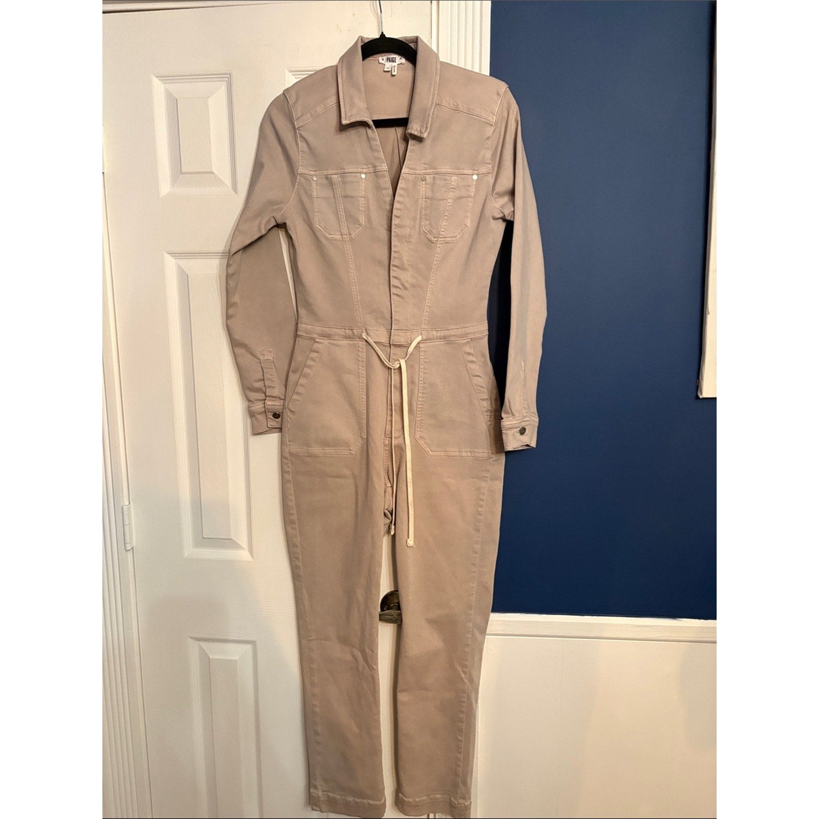 Paige Jumpsuit Blaire Utility Drawstring in Eros Rose Pink - size 4