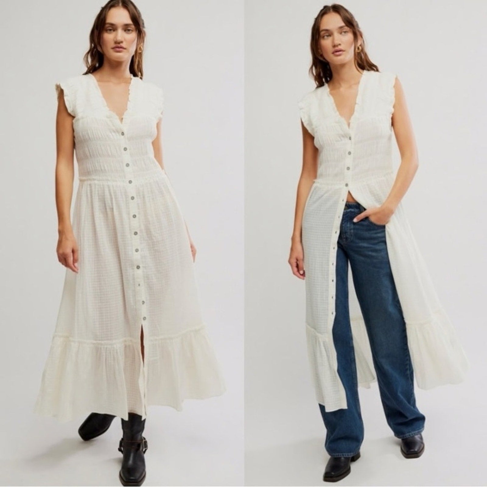 NEW Free People Desert Dazed Midi Dress - size large