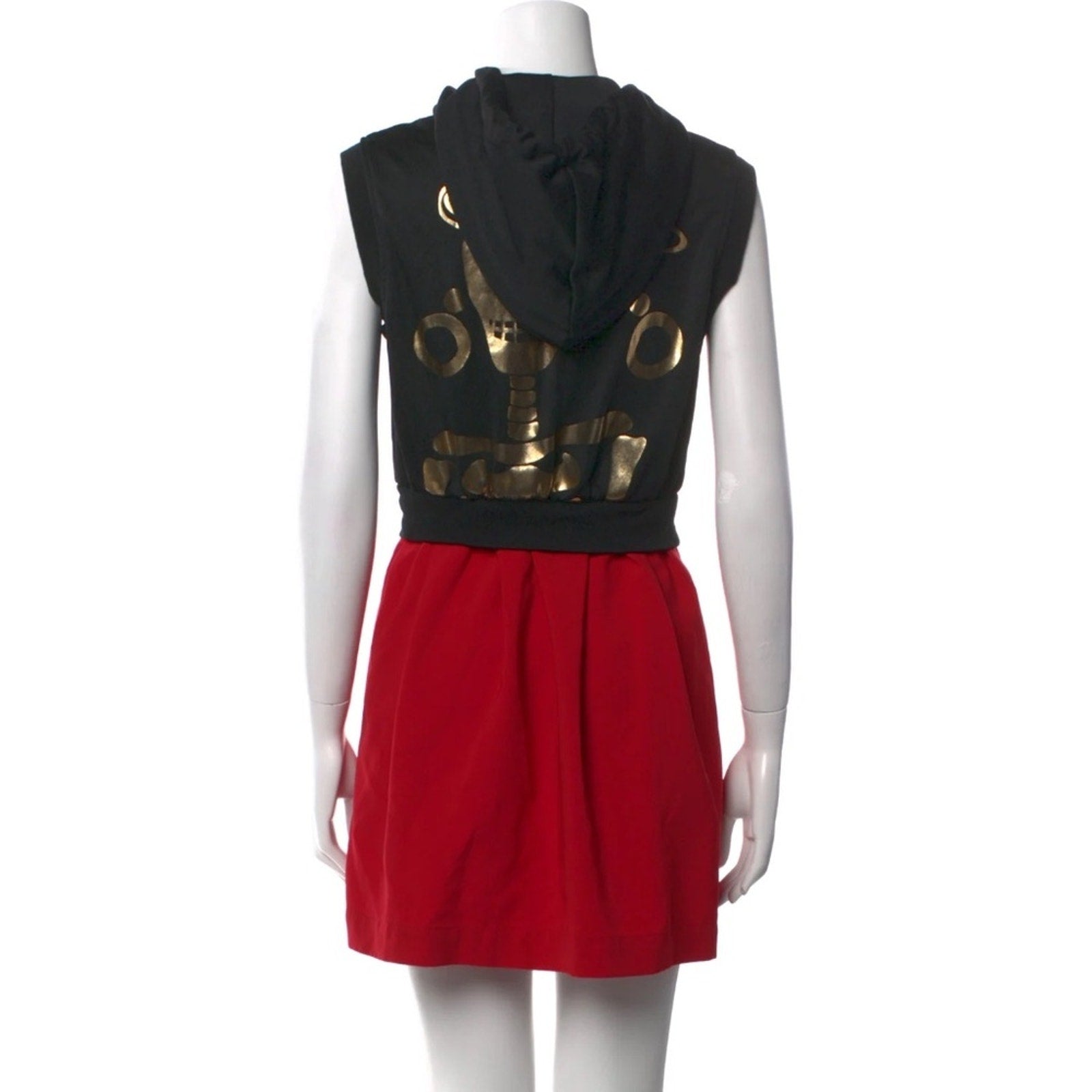 Moschino Couture  gold skull hoodie mini dress - size 4