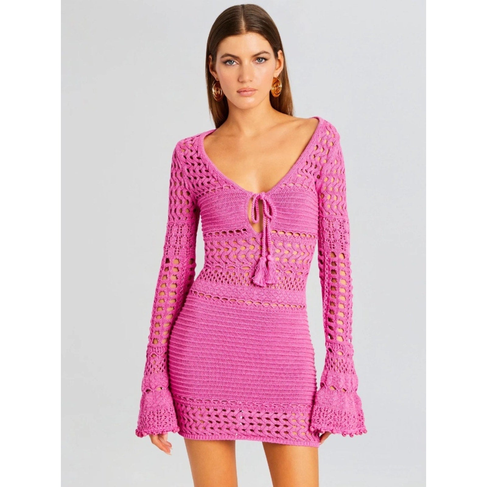 Retrofete PEONY KNIT CROCHET DRESS - size small