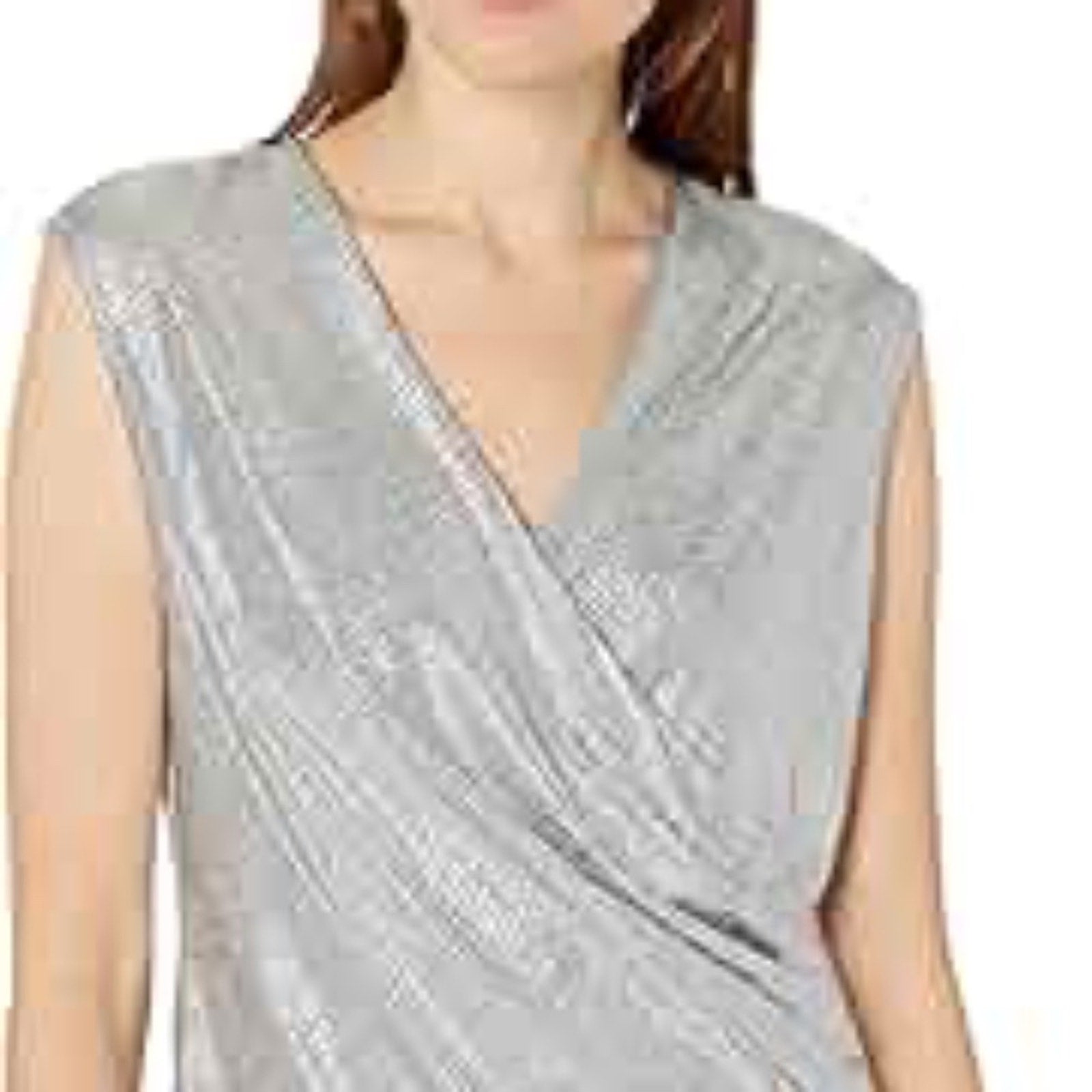 Ramy Brook Metallic Silver Shell - size M
