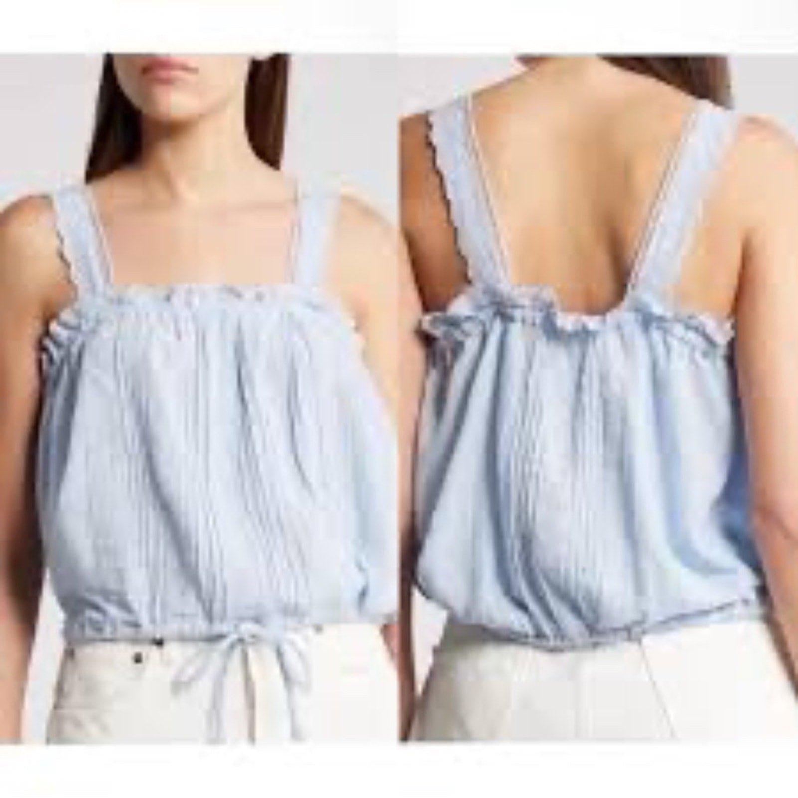 NWT Free People Women's Because Of You Tank Top Blue - size M