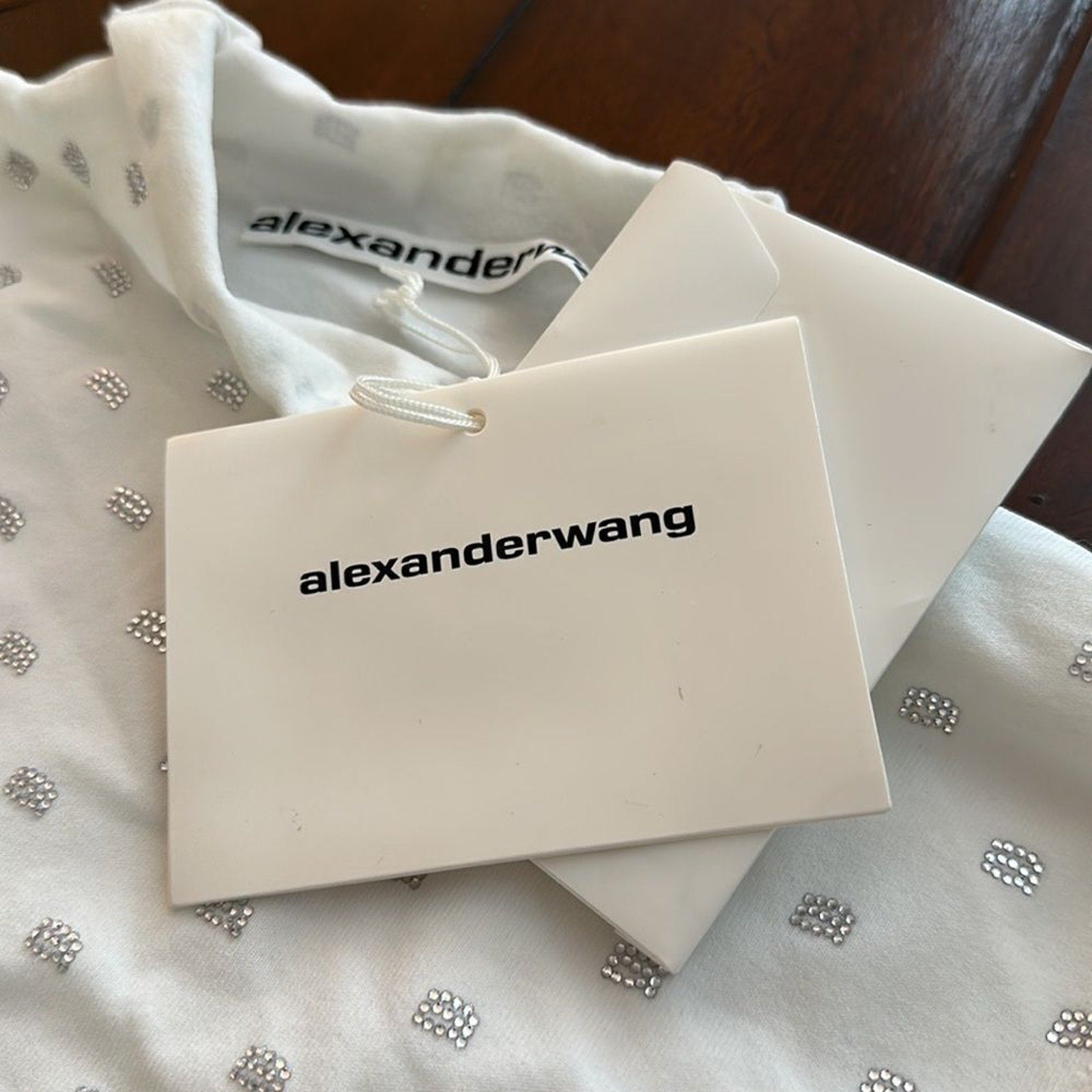 NWT Alexander Wang Crystal Logo Turtleneck  Crystal Logo Turtleneck - size XL