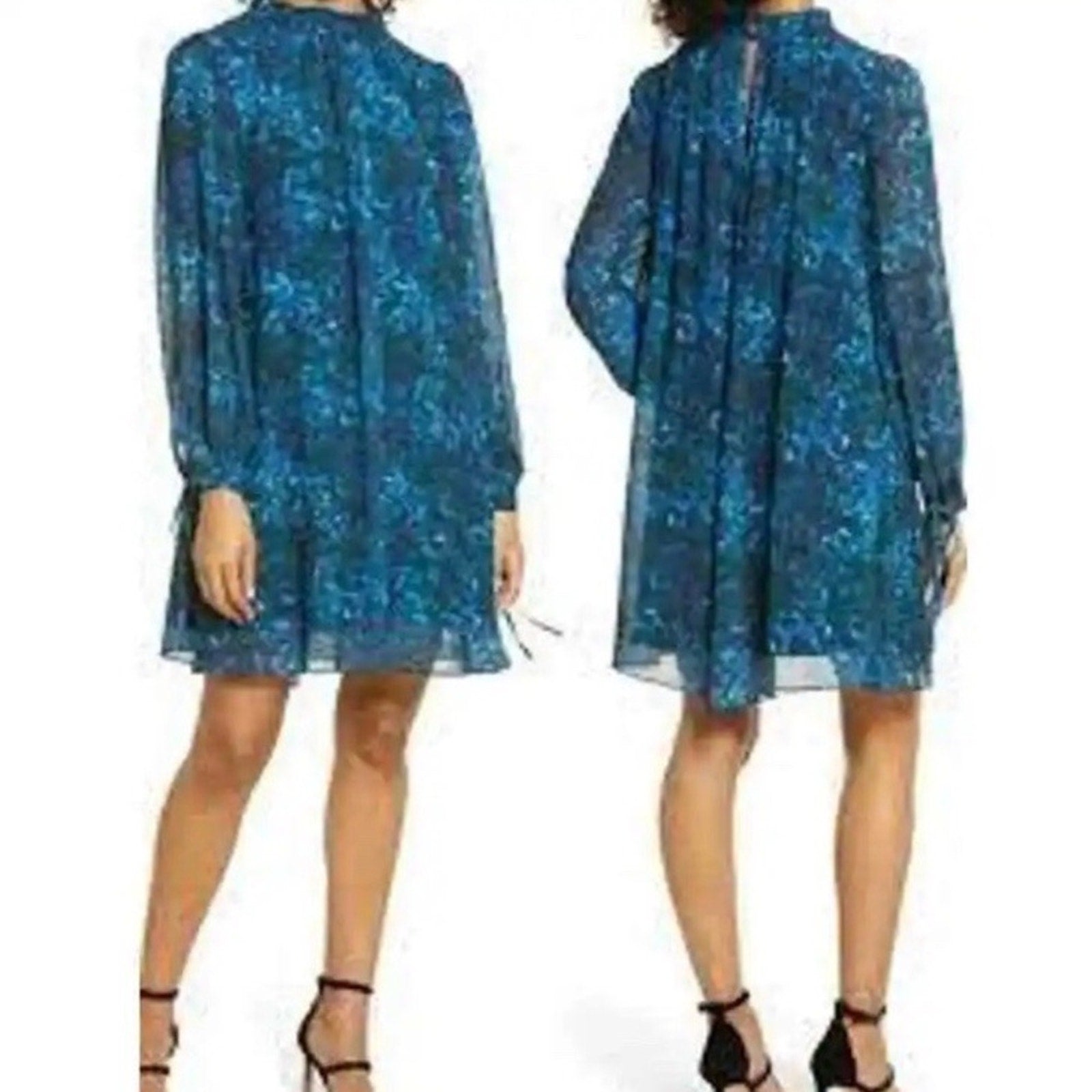 MARK + JAMES BADGLEY MISCHKA Long Sleeve Trapeze Dress Modest - size 10