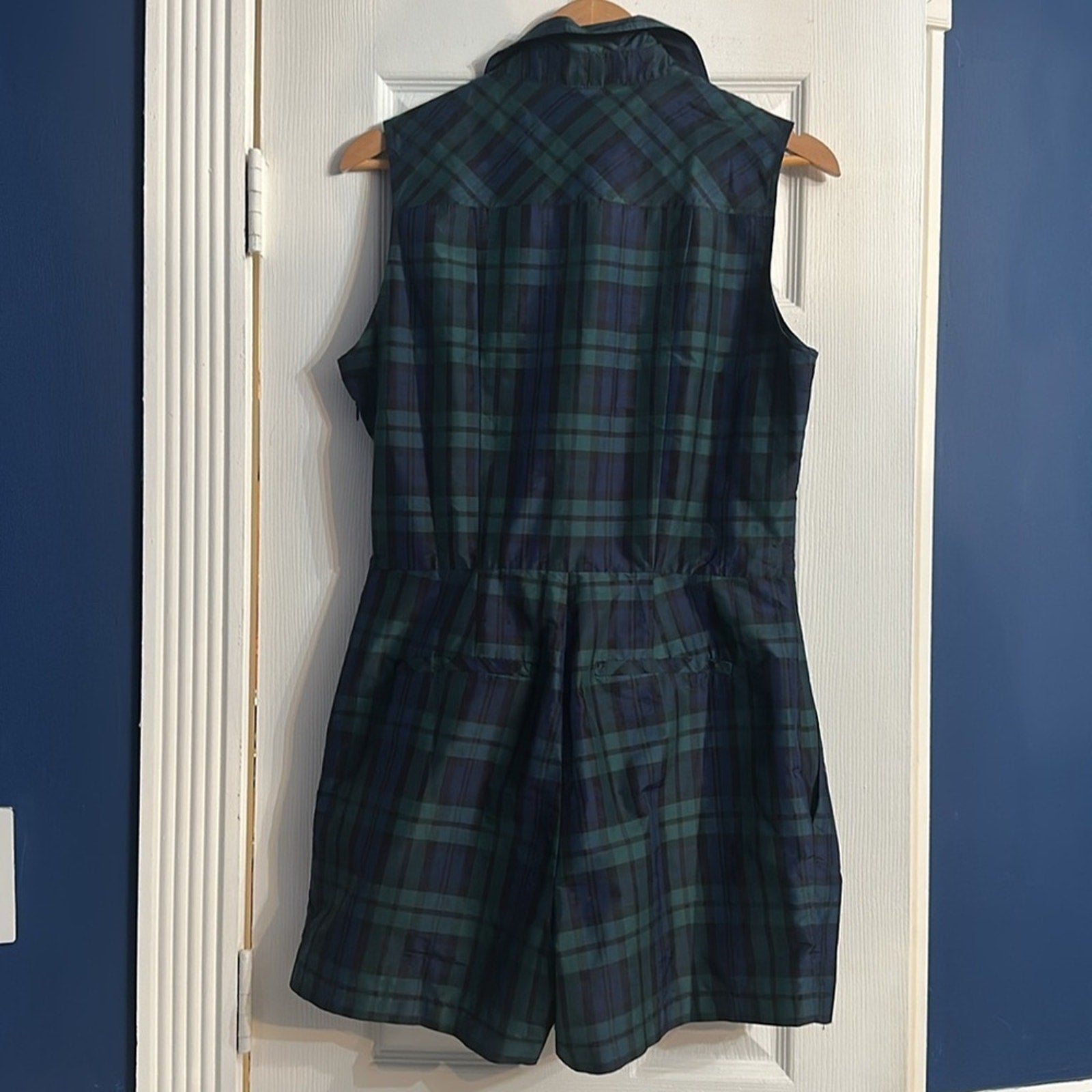 Vineyard Vines Blackwatch Taffeta Romper - size 8