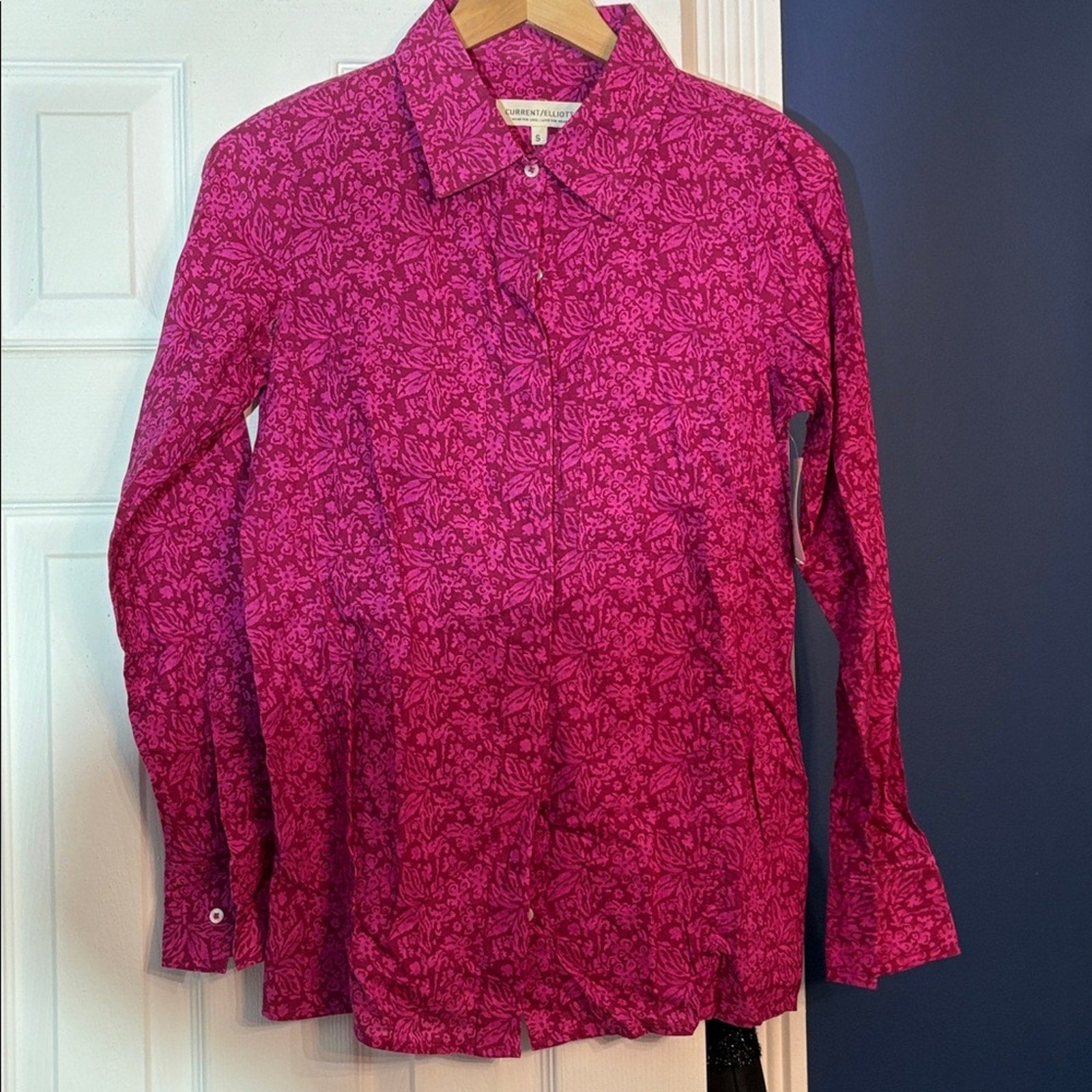NEW Current Elliott The Prairie Shirt in Pink - size small