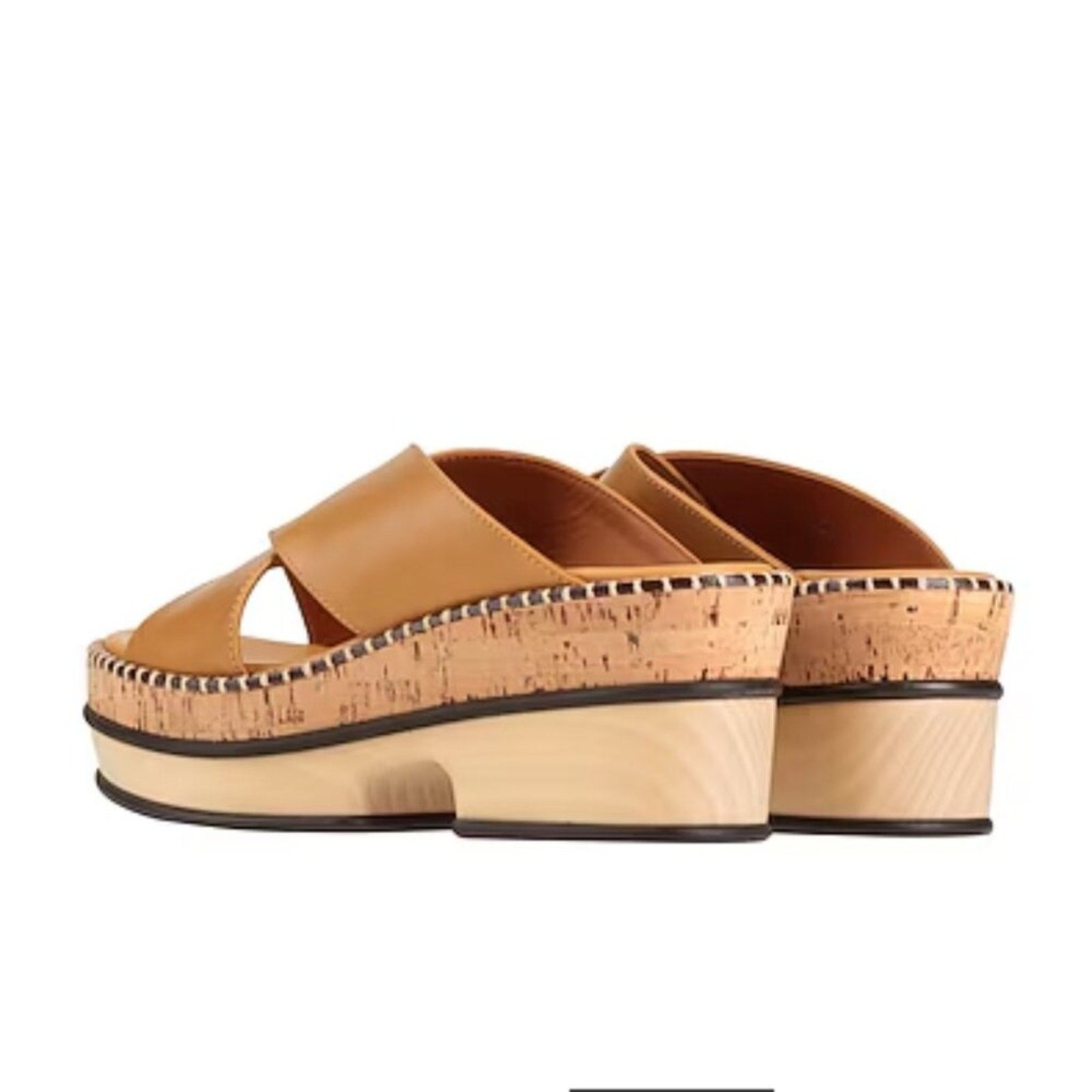 Chloe Women's Brown Camel Sandals Leather - 39