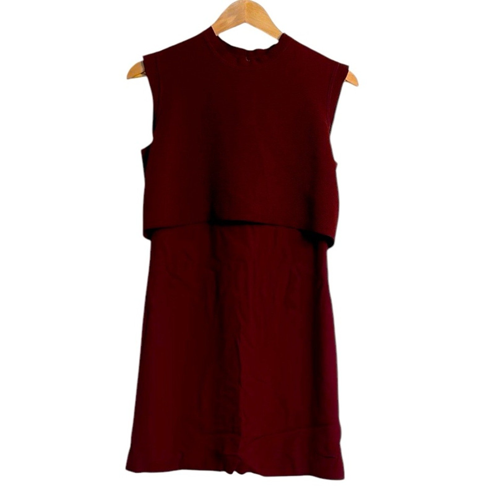 Sandro burgundy sleeveless dress - size 1