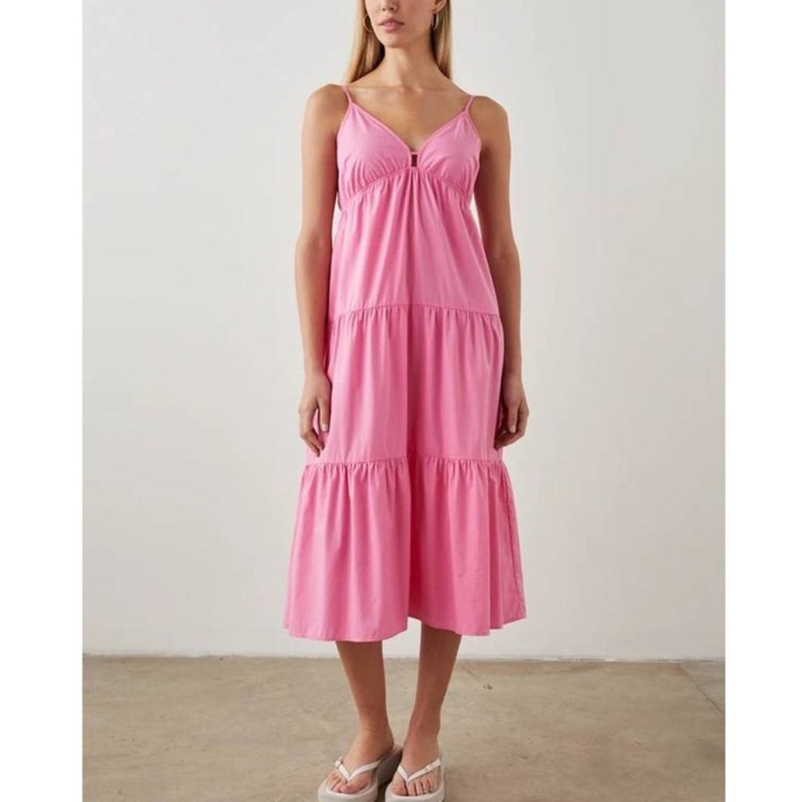 NWT Rails Avril Sleeveless Cotton A line Dress Hot Pink - size Small