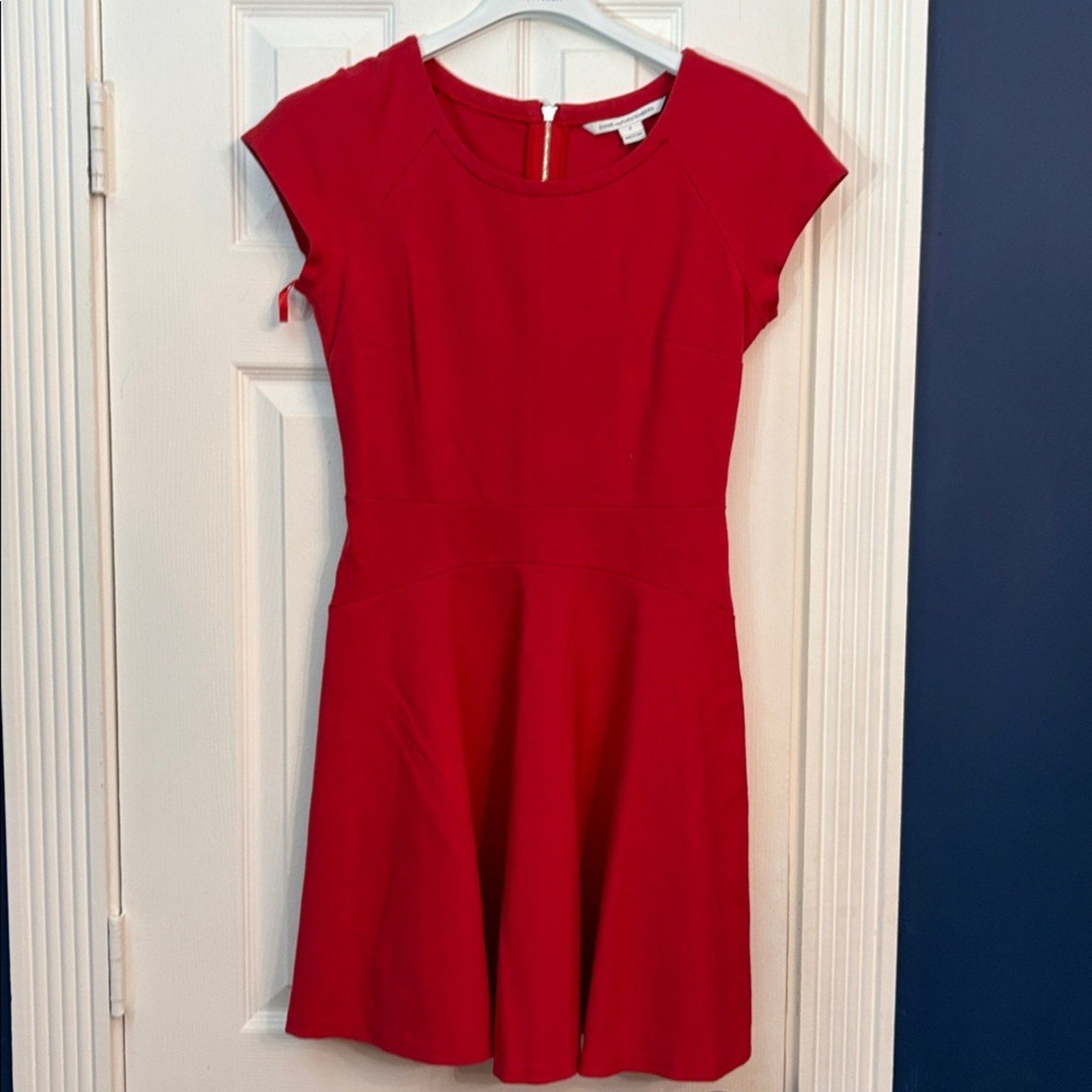 Diane Von Furstenberg Red Mini Dress - size 6