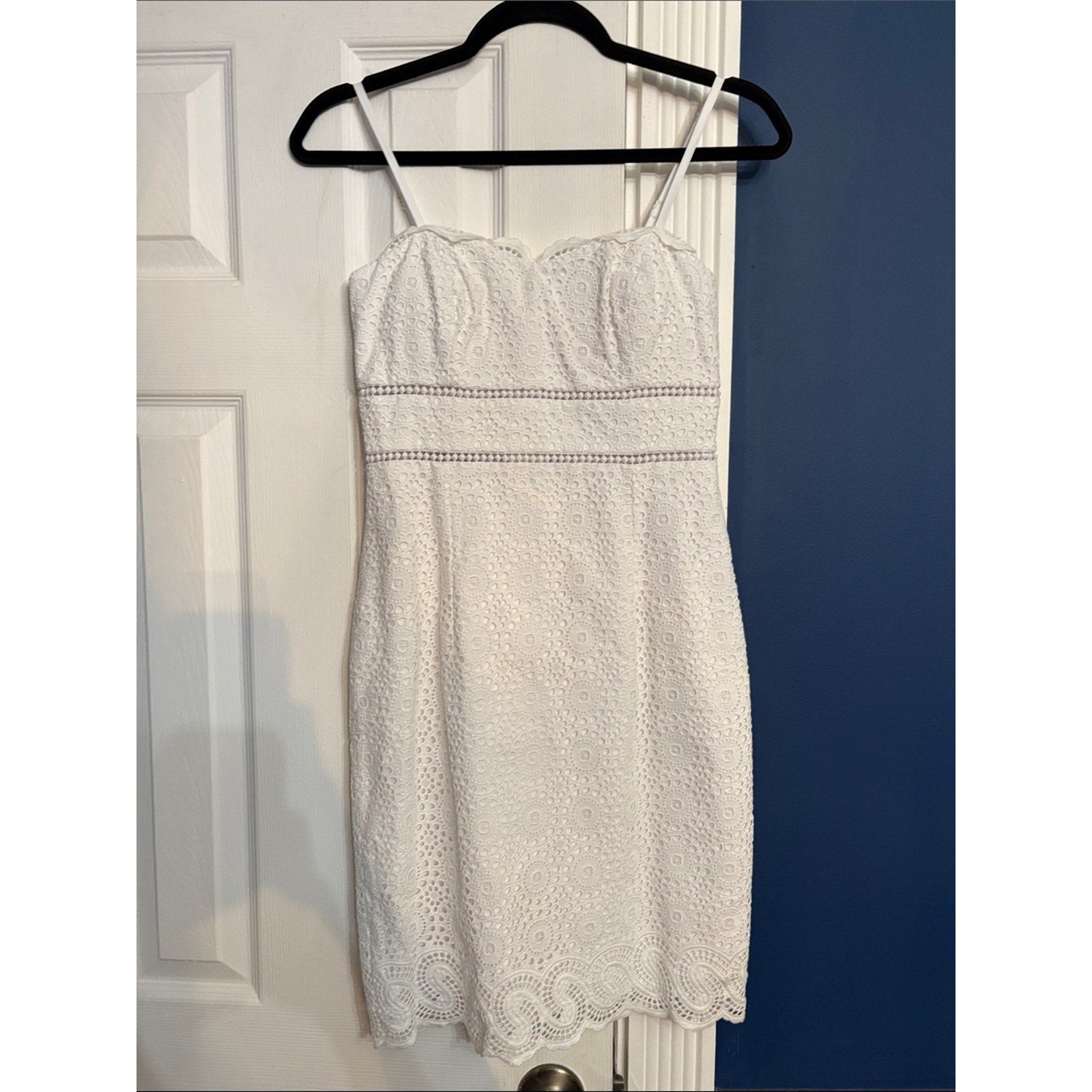 LILLY PULITZER Jaida Sweetheart Eyelet Dress In Resort White - size 00