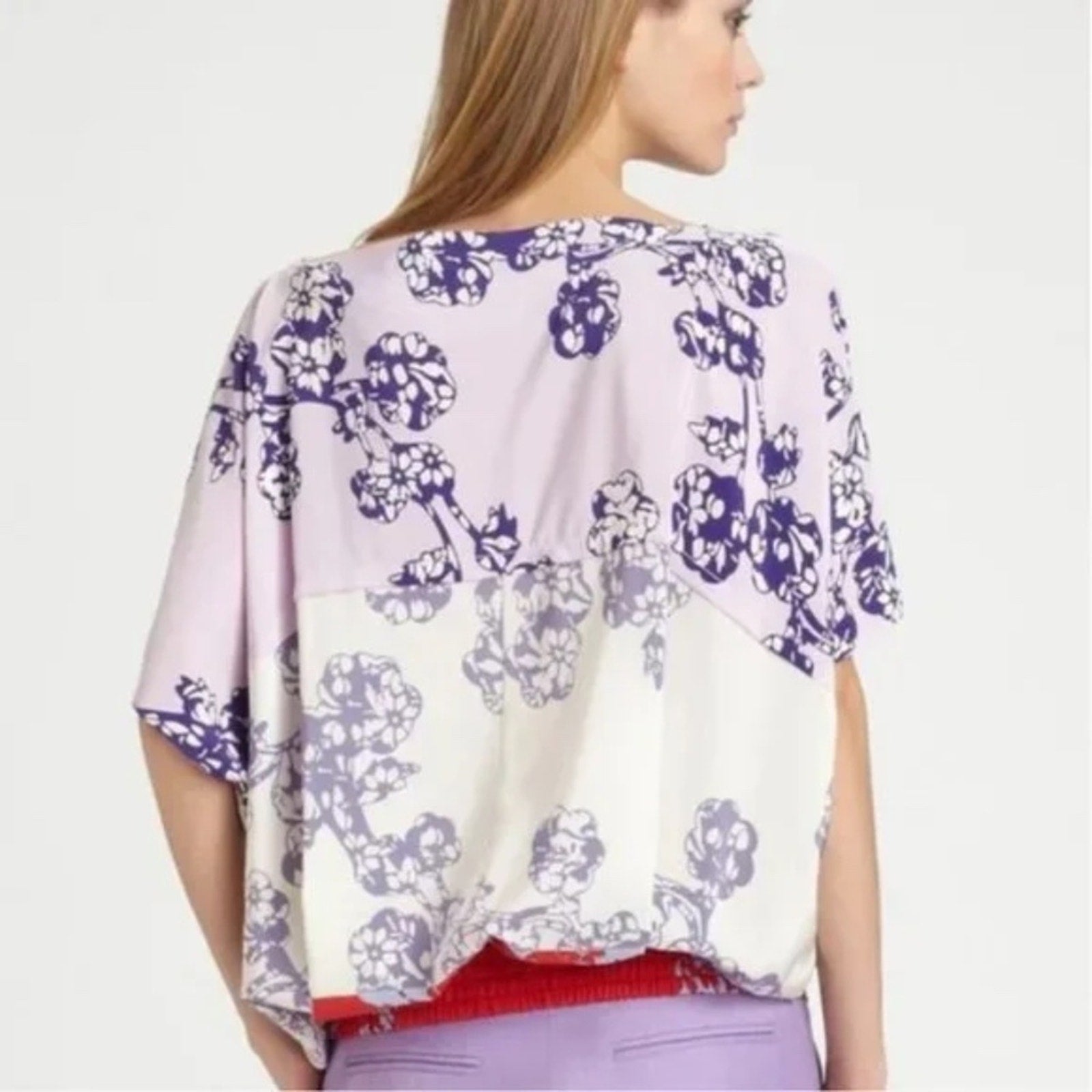 Diane Von Furstenberg Landy Silk Blouse - size P